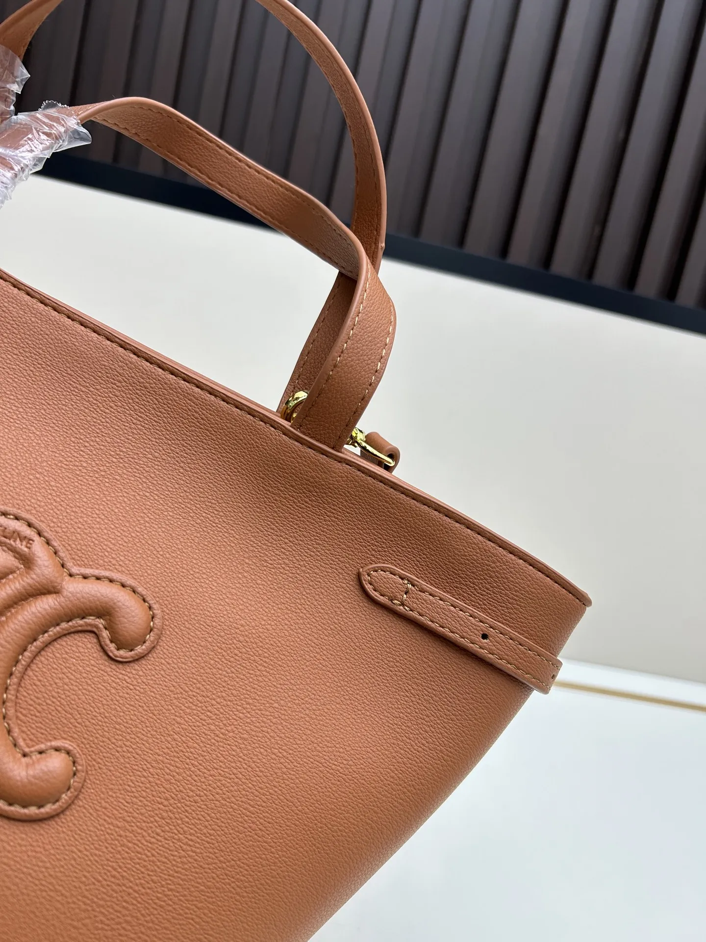 CELINE ケ旋トートバッグ 茶色 3022-1 - 画像 (8)