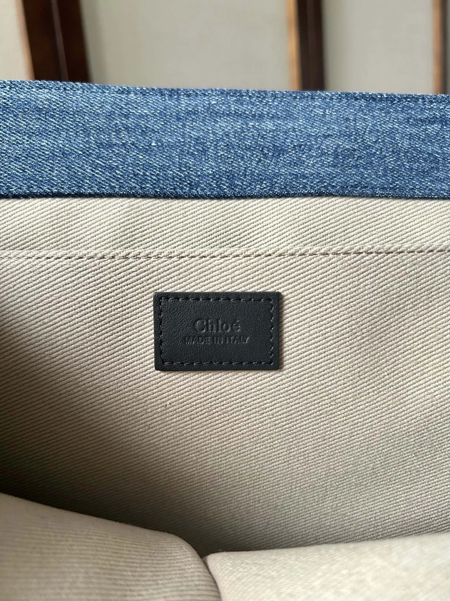 Chloé Woody Tote Bag ブルー デニム 大サイズ - 画像 (9)