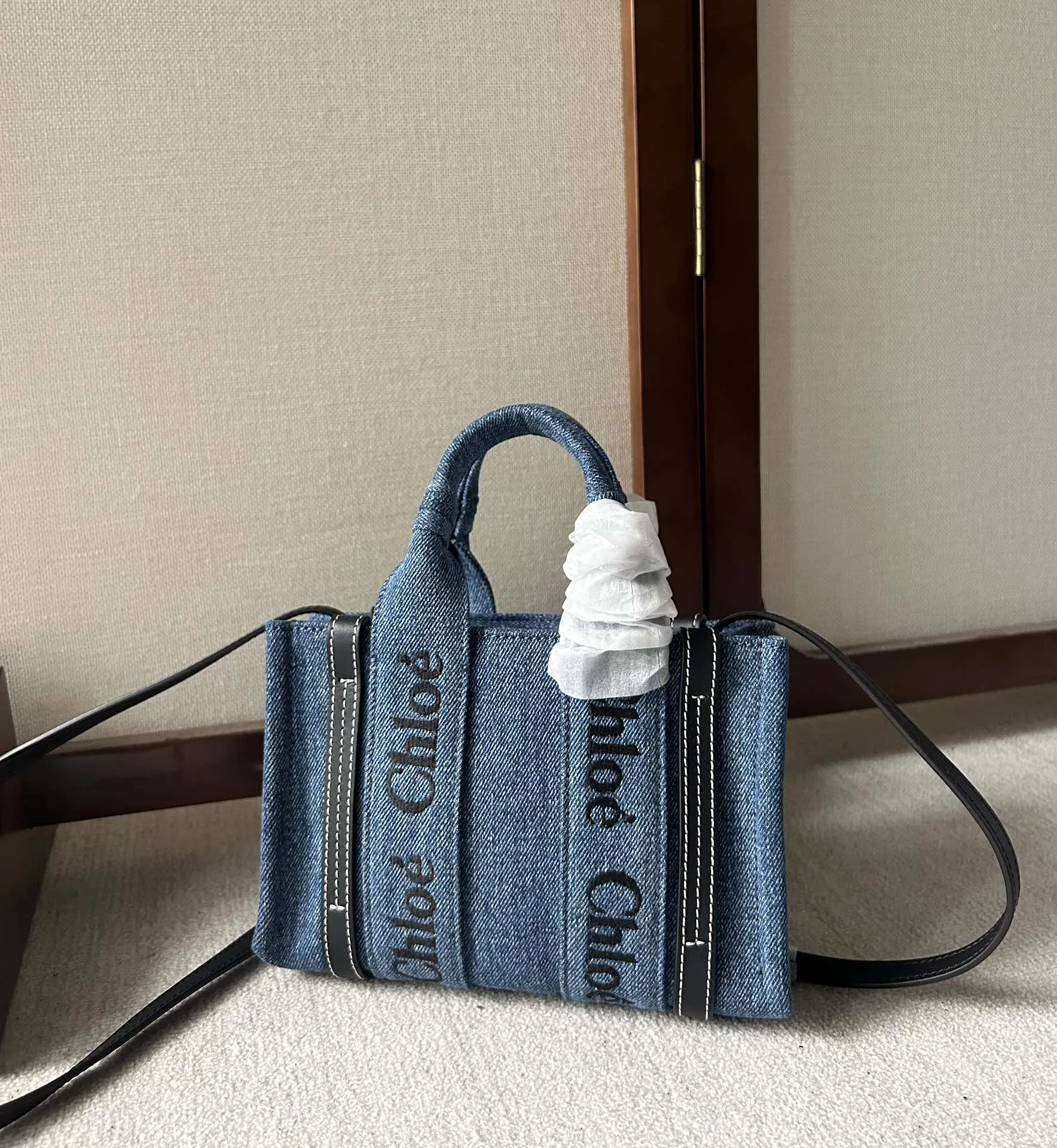 Chloé Woody Tote Bag ミニ デニム ショルダー