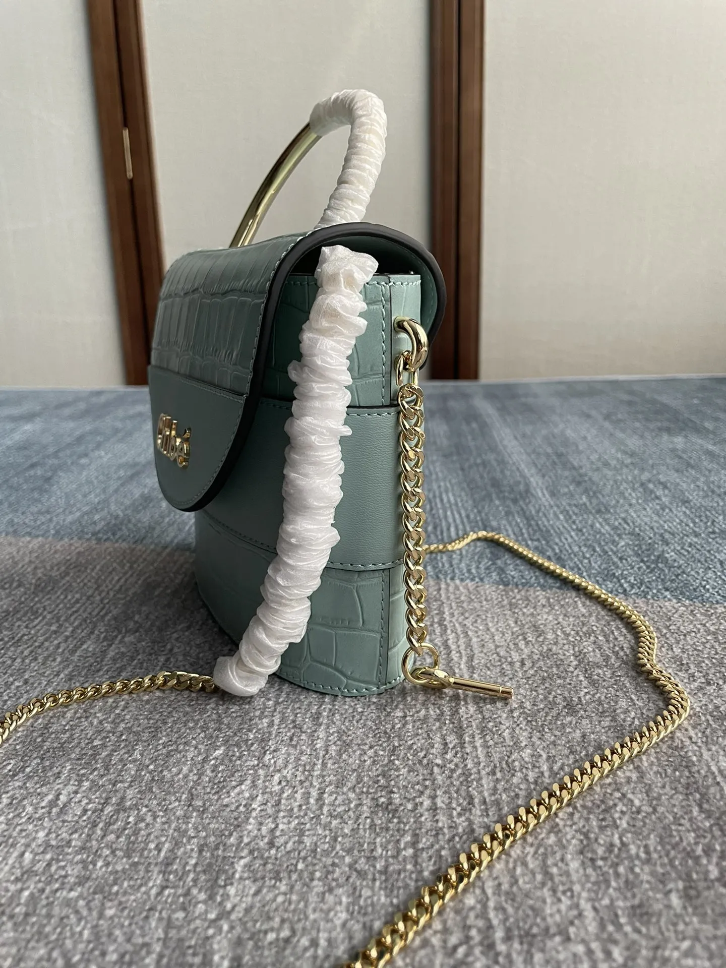 Chloé ABY LOCK ミントグリーン小水桶バッグ - 画像 (3)