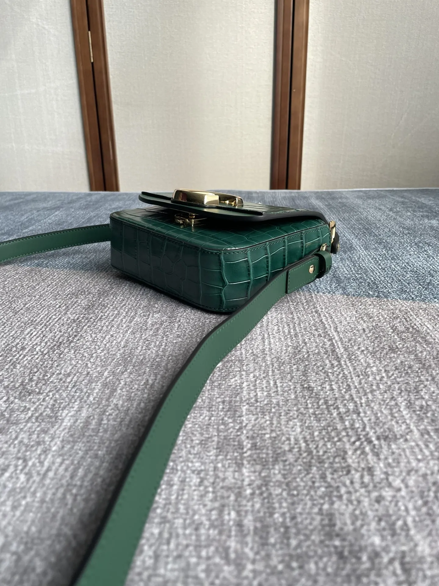 Chloé C Bag グリーン クロコダイル柄 - 画像 (5)