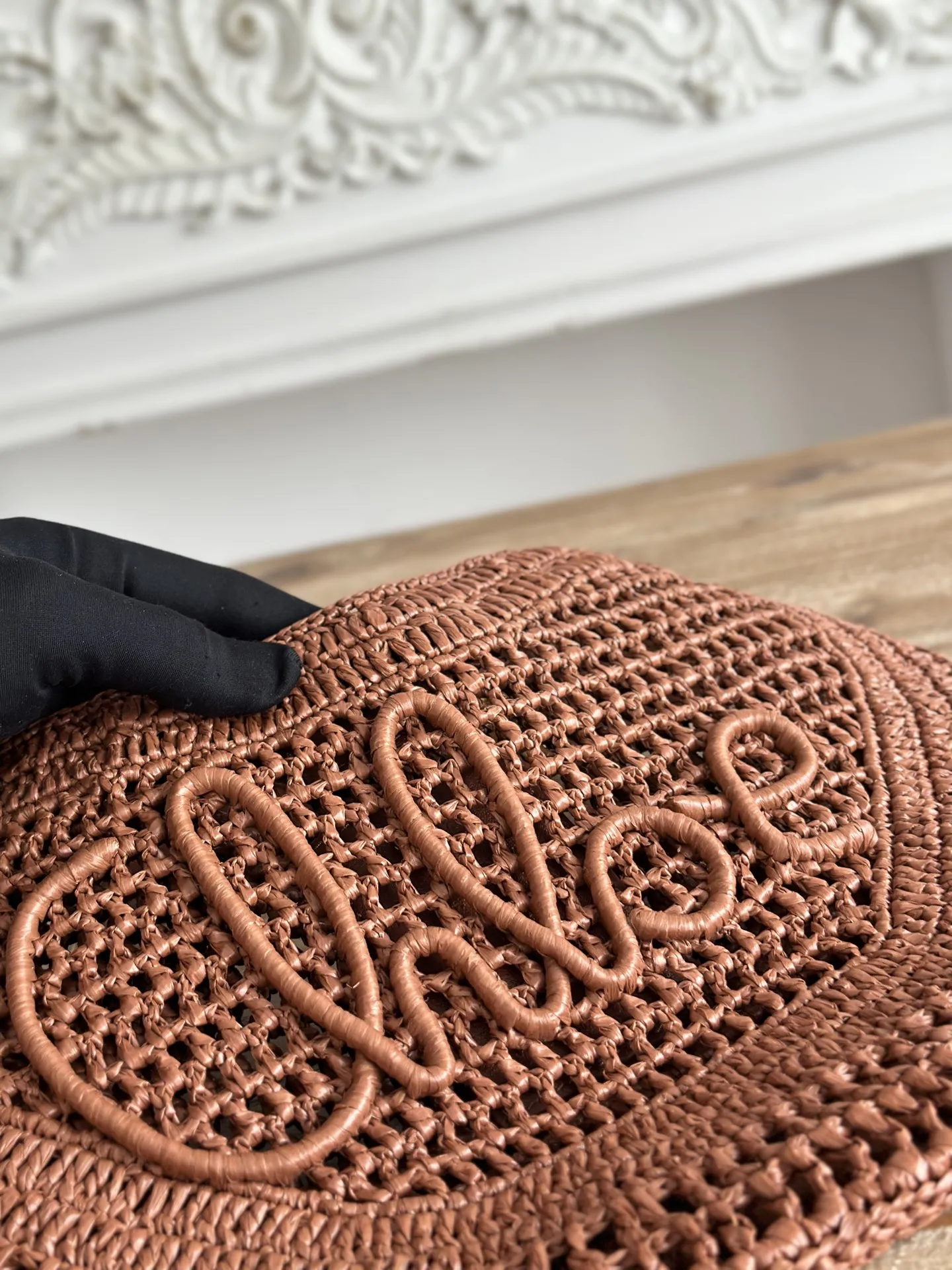 Chloé Summer Banana ブラウン ラフィア編みバッグ - 画像 (7)