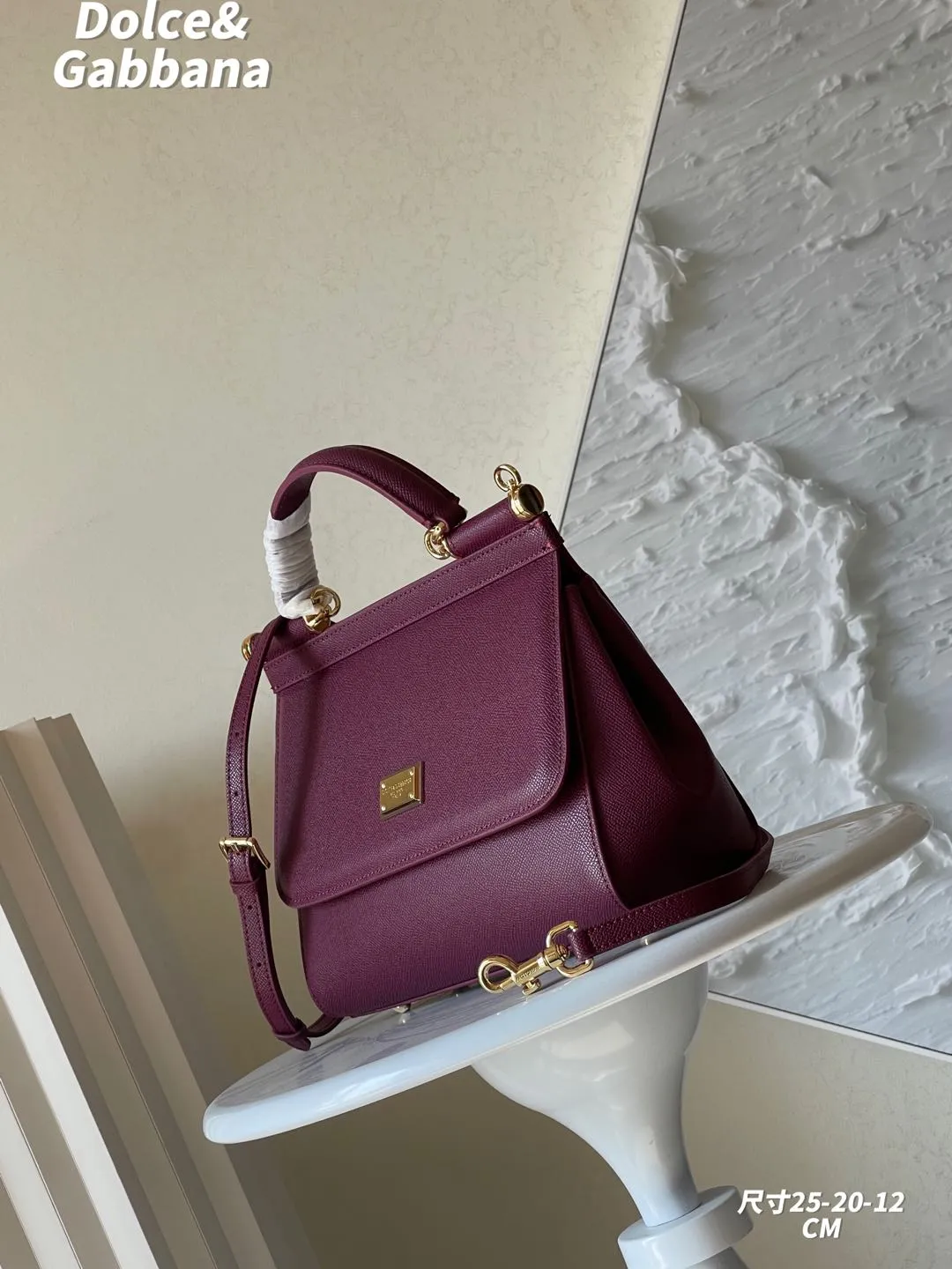 Dolce&Gabbana バーガンディレザーバッグ - 画像 (3)