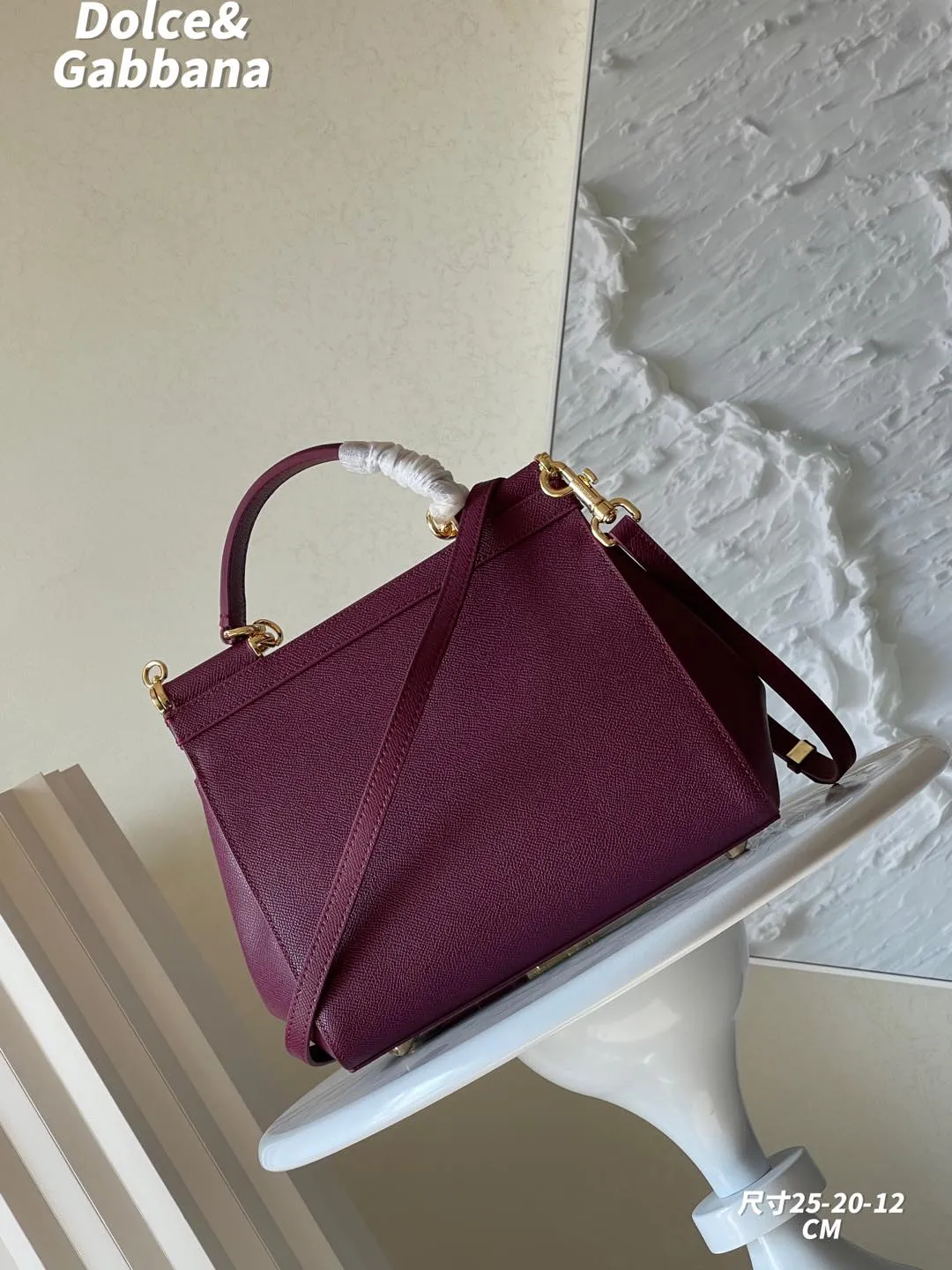 Dolce&Gabbana バーガンディレザーバッグ - 画像 (4)
