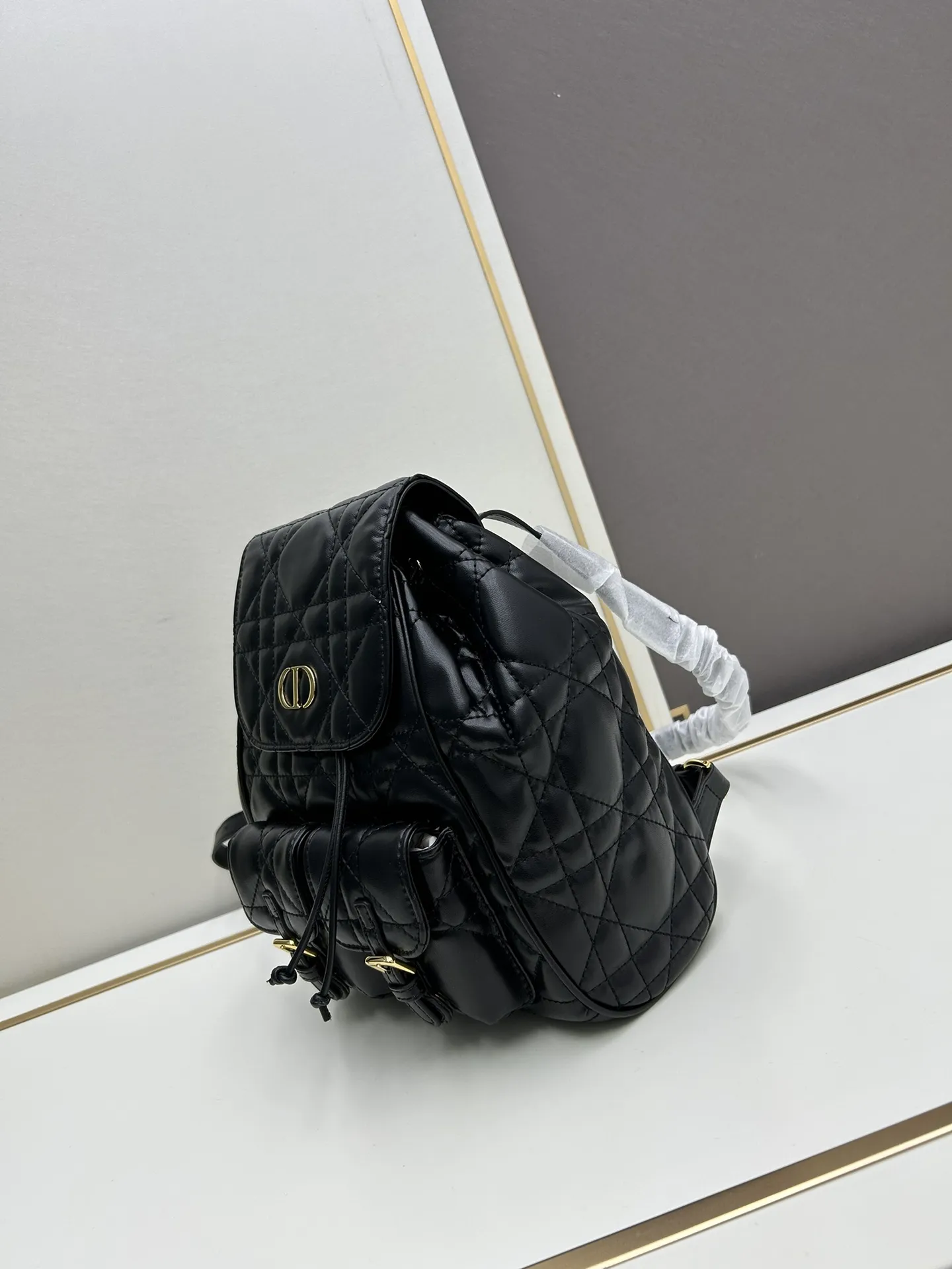 DIOR CARO ダブルショルダーバッグ ブラック 大小セット - 画像 (4)