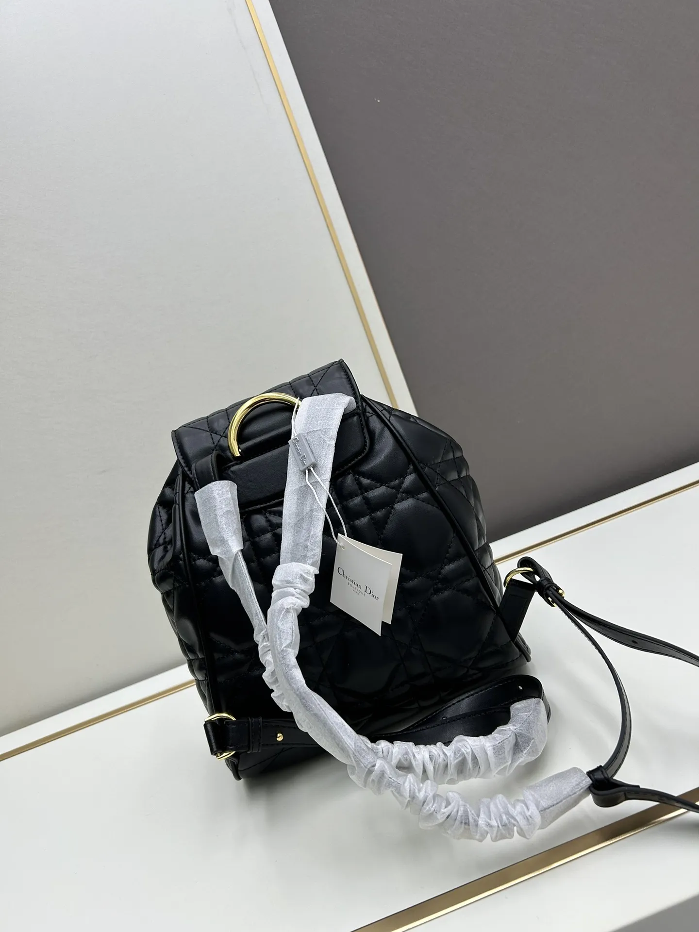 DIOR CARO ダブルショルダーバッグ ブラック 大小セット - 画像 (5)