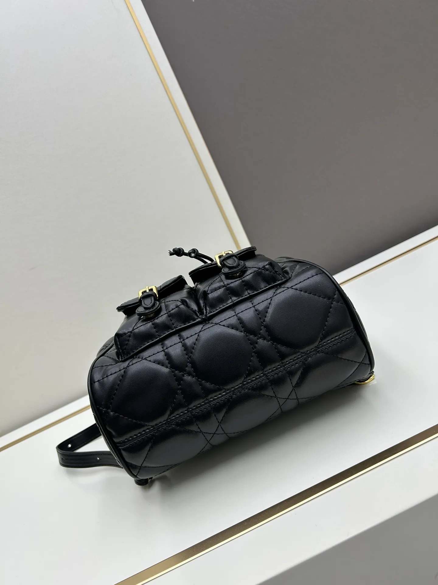 DIOR CARO ダブルショルダーバッグ ブラック 大小セット - 画像 (7)