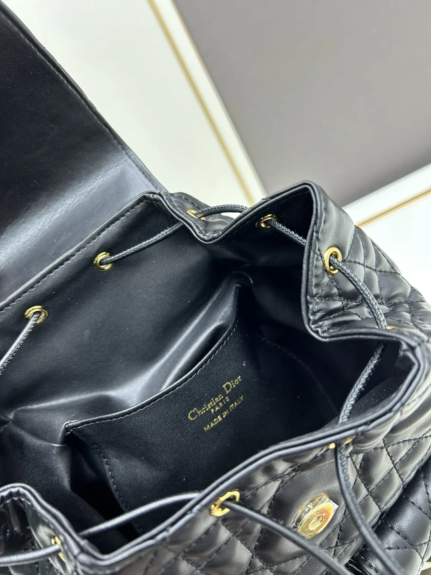 DIOR CARO ダブルショルダーバッグ ブラック 大小セット - 画像 (9)