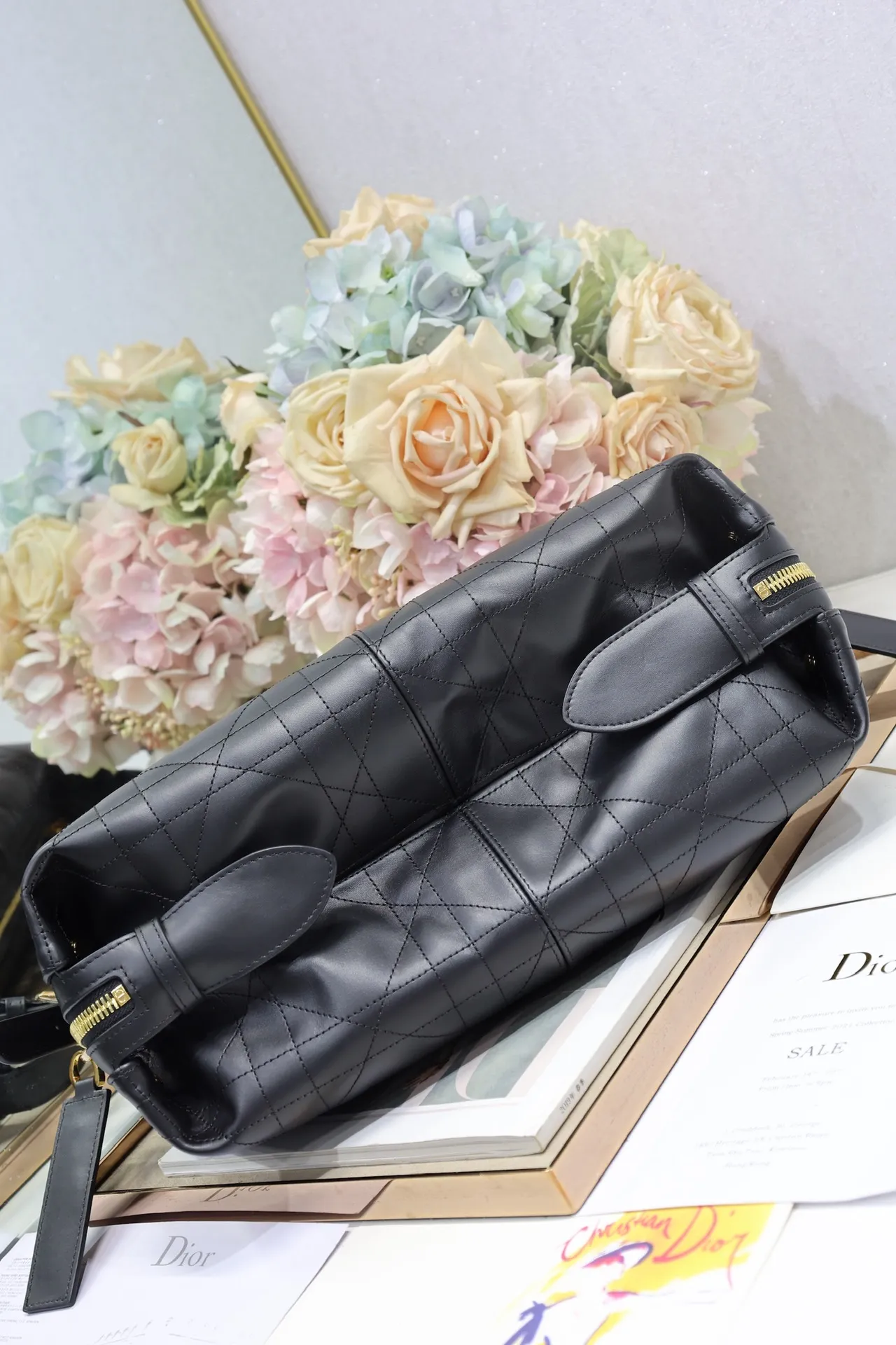 Christian Dior D-Journey 中号手袋 黑色平纹式 - 画像 (7)