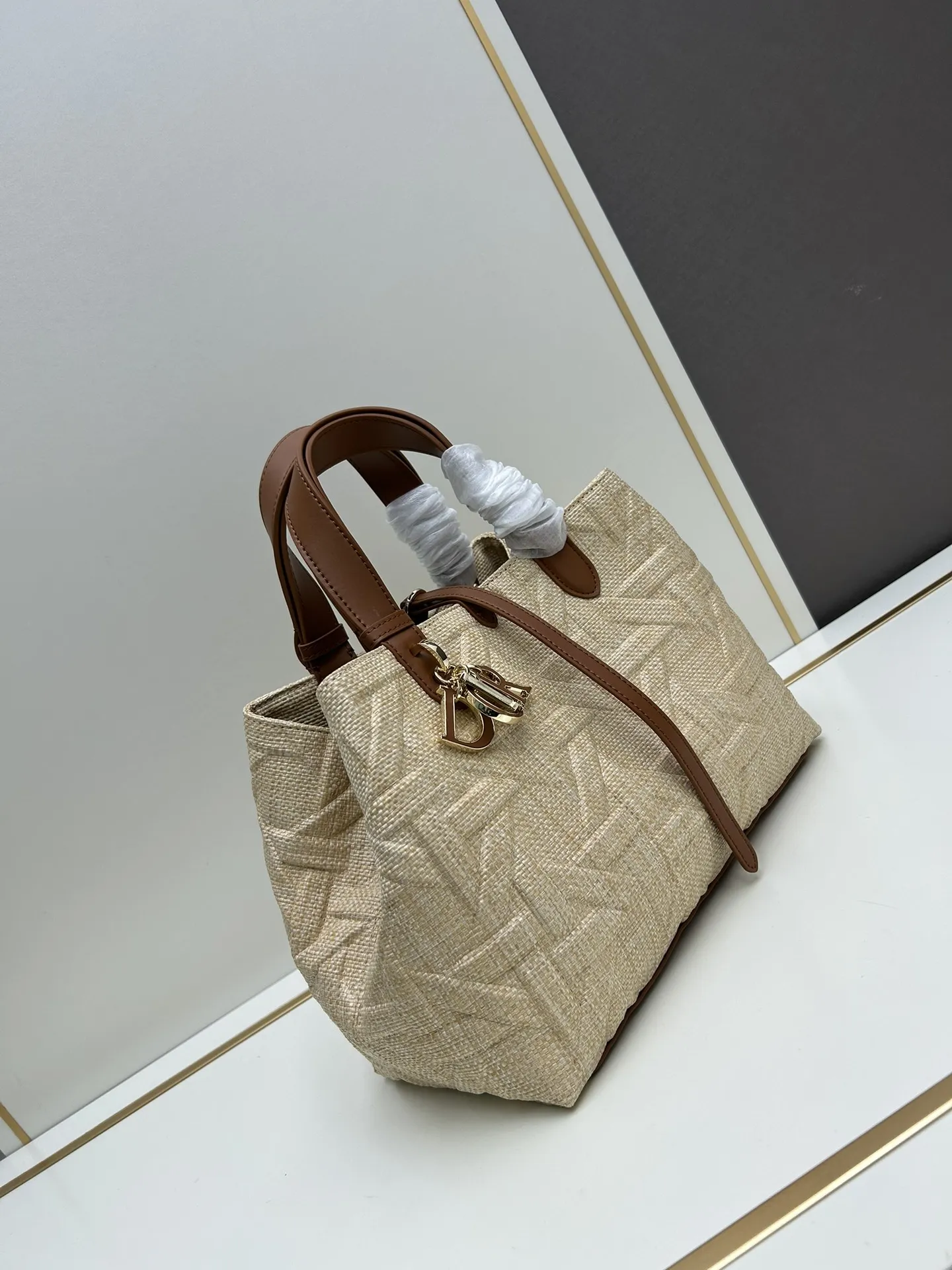 Christian Dior クリーム色 ボストンバッグミニ - 画像 (3)