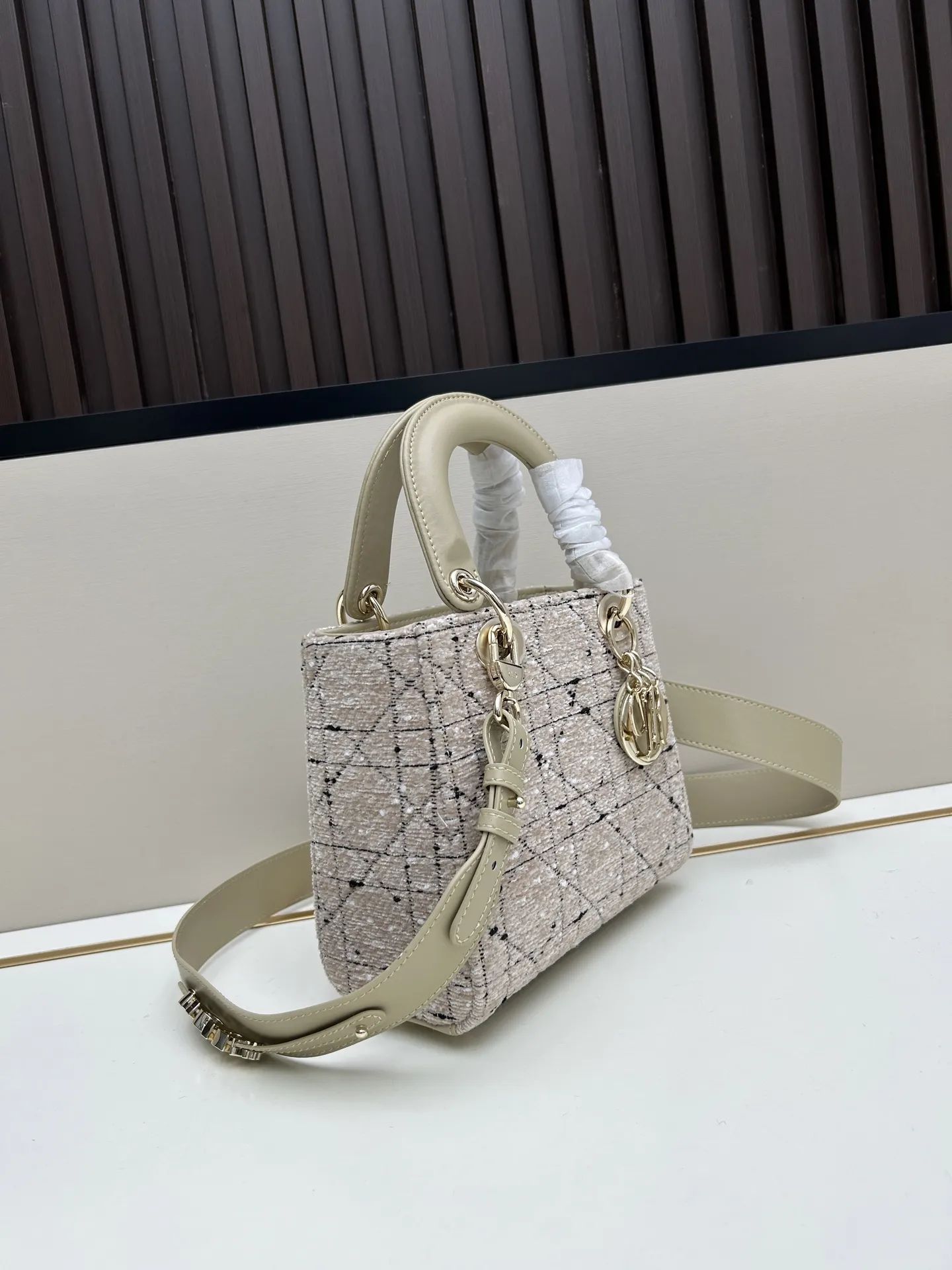 Christian Dior ブラックツイードバッグ 2388 - 画像 (3)