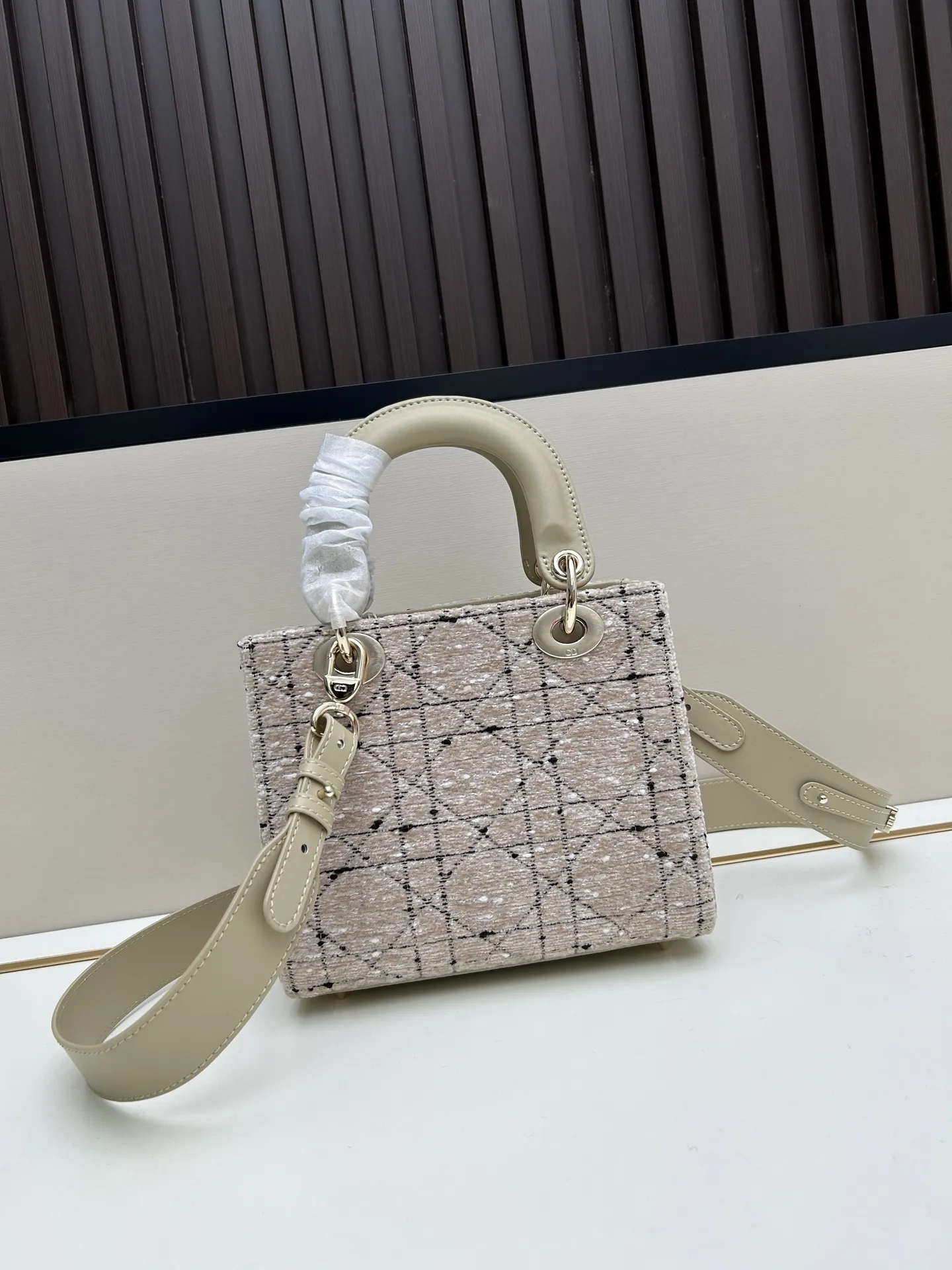 Christian Dior ブラックツイードバッグ 2388 - 画像 (4)