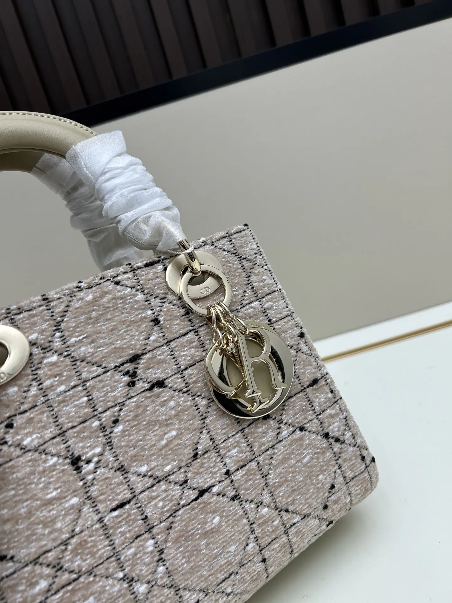 Christian Dior ブラックツイードバッグ 2388 - 画像 (5)