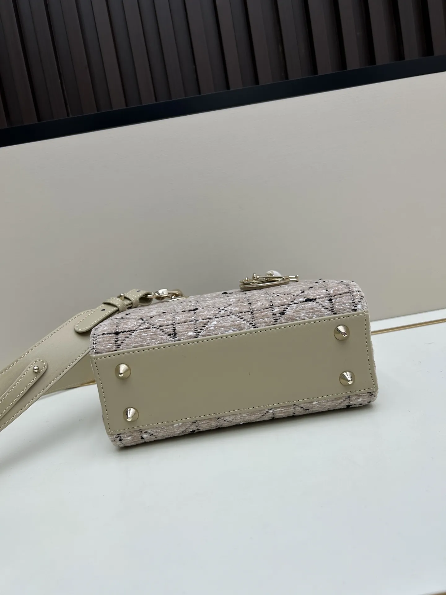 Christian Dior ブラックツイードバッグ 2388 - 画像 (6)