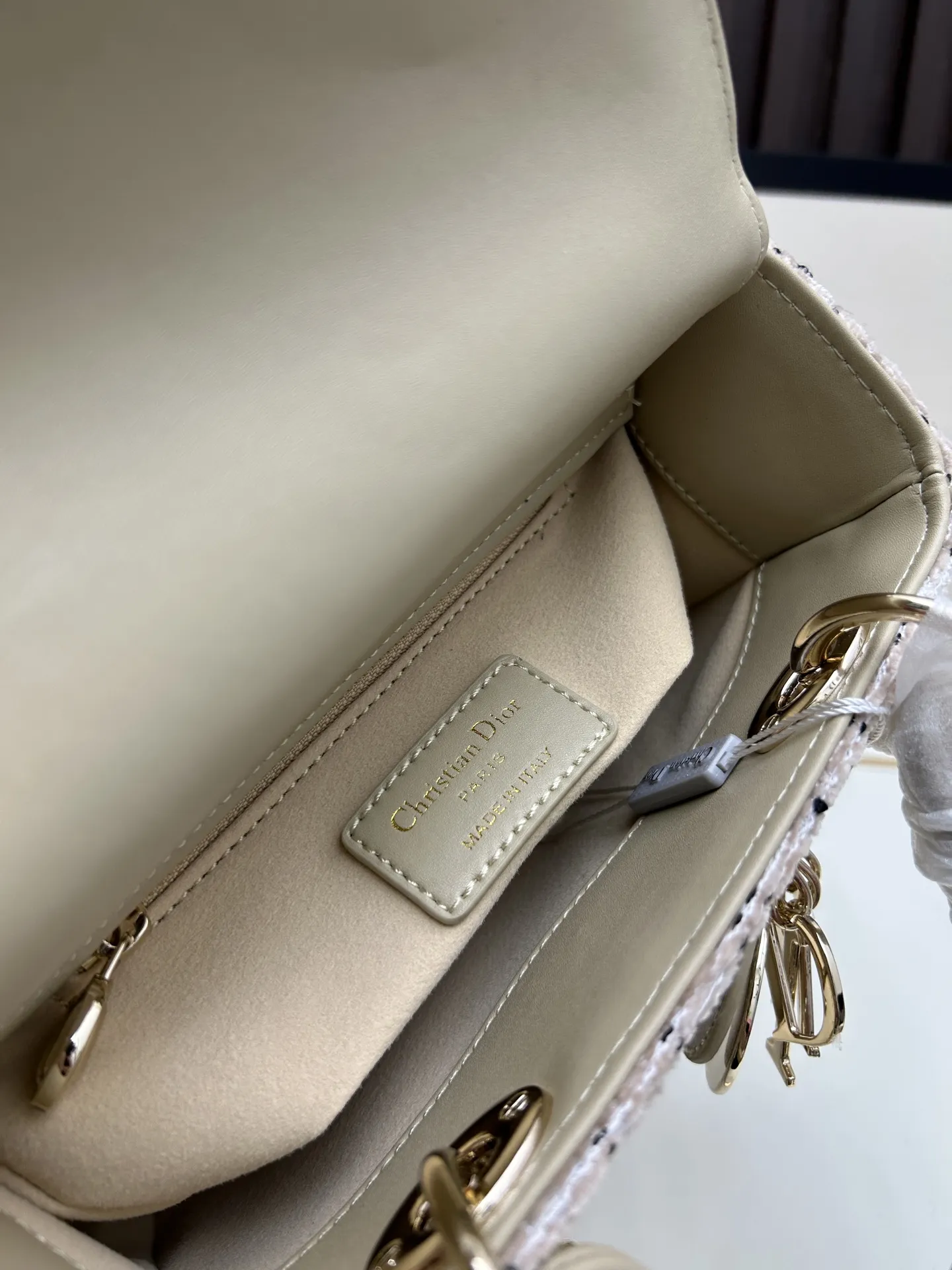 Christian Dior ブラックツイードバッグ 2388 - 画像 (9)