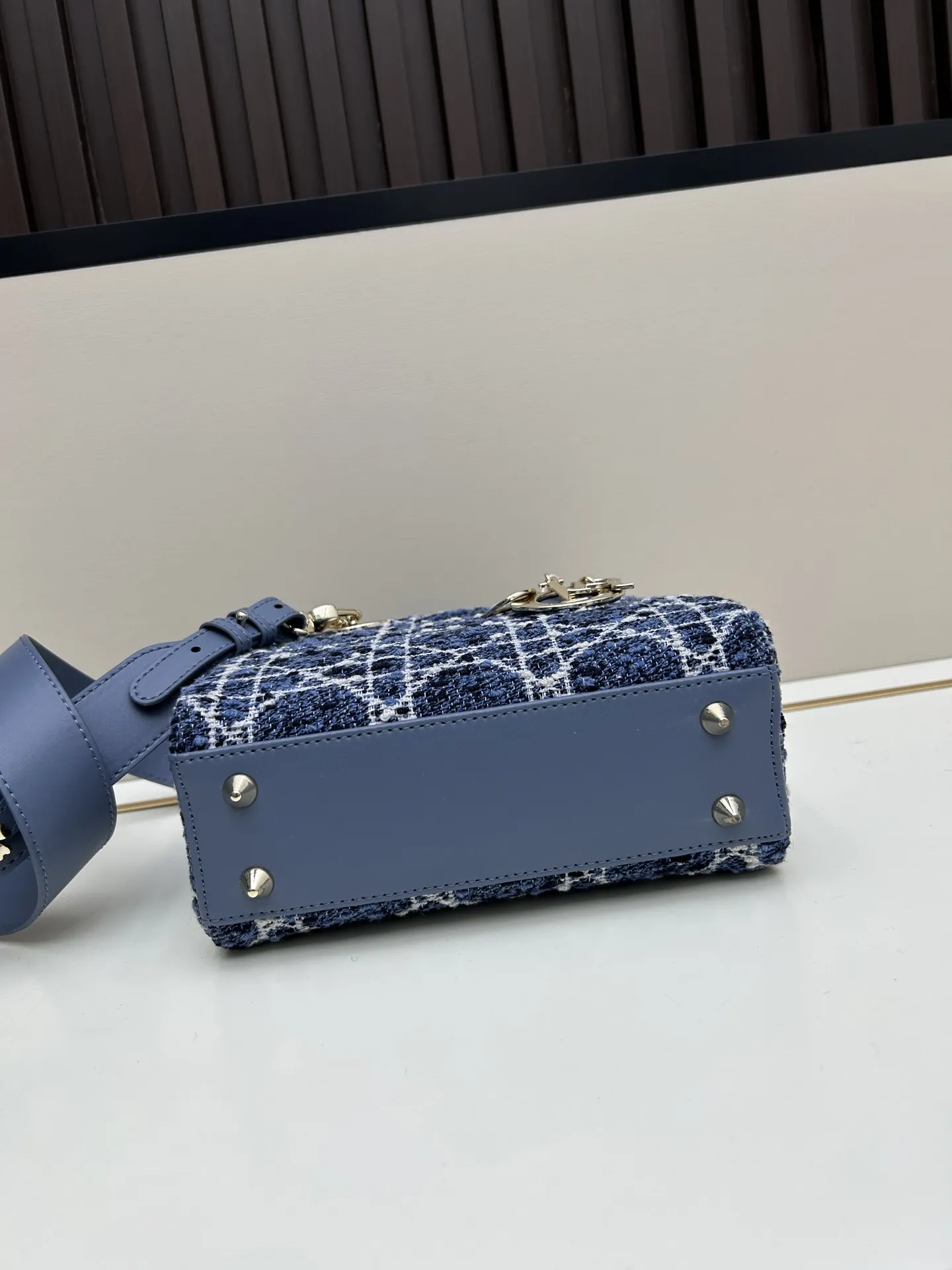 Dior ブルー粗花呢バッグ スタイル2388 - 画像 (6)