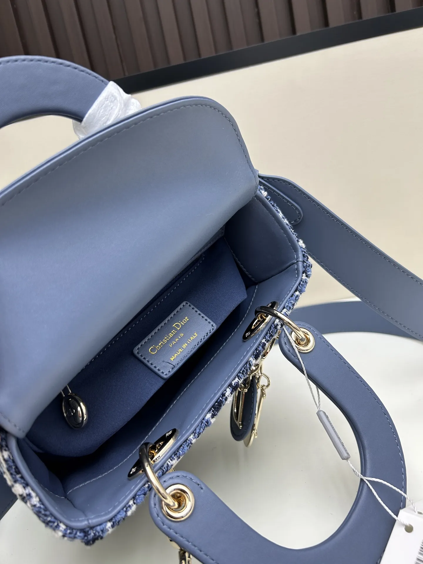 Dior ブルー粗花呢バッグ スタイル2388 - 画像 (9)