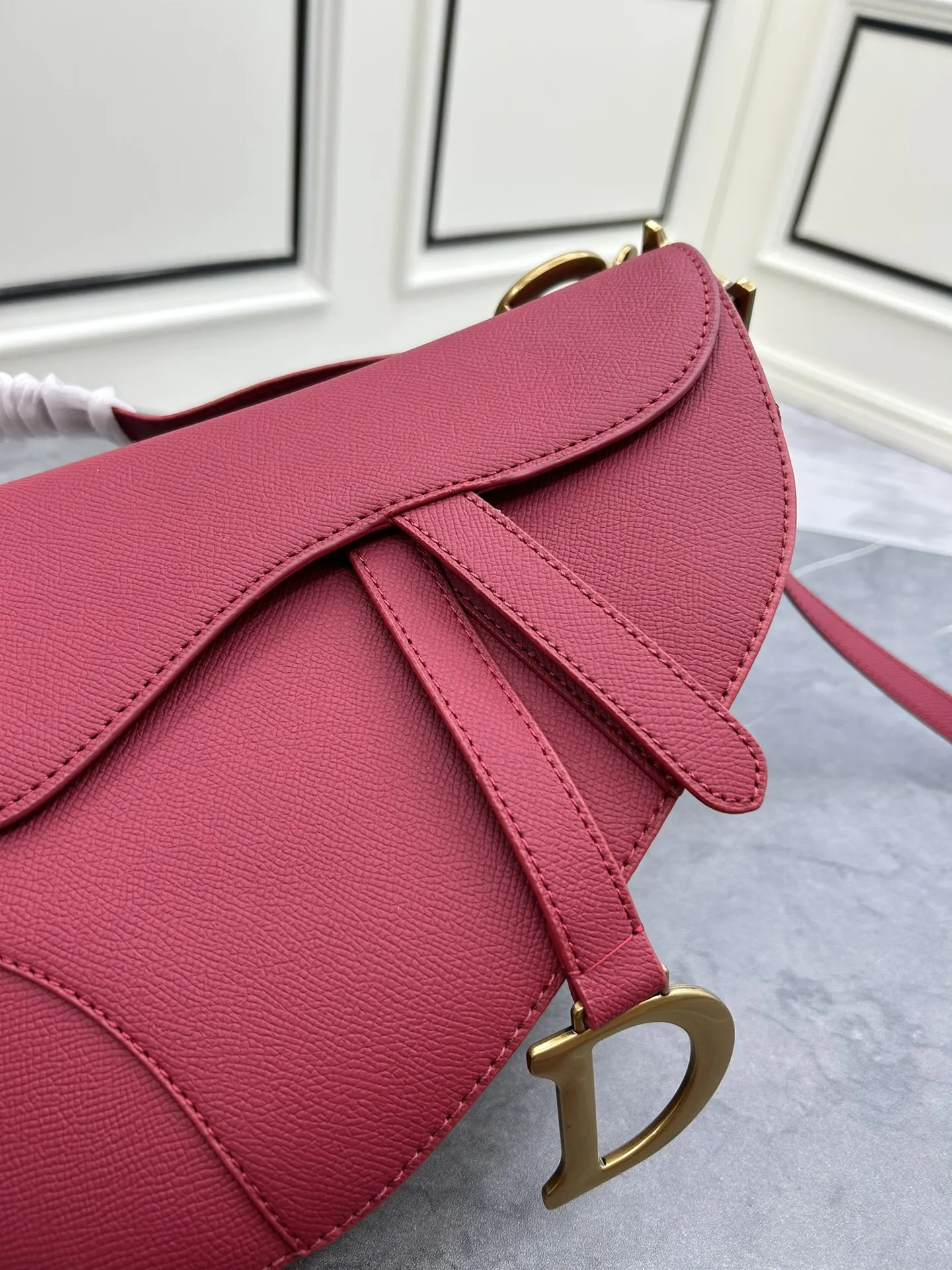 Christian Dior レッド サドルバッグ 細肩帯 - 画像 (5)