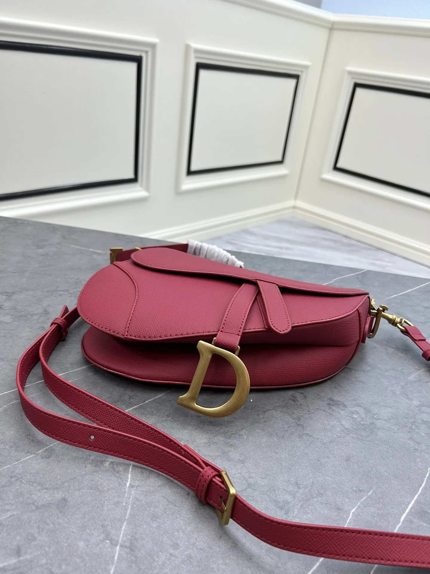 Christian Dior レッド サドルバッグ 細肩帯 - 画像 (6)