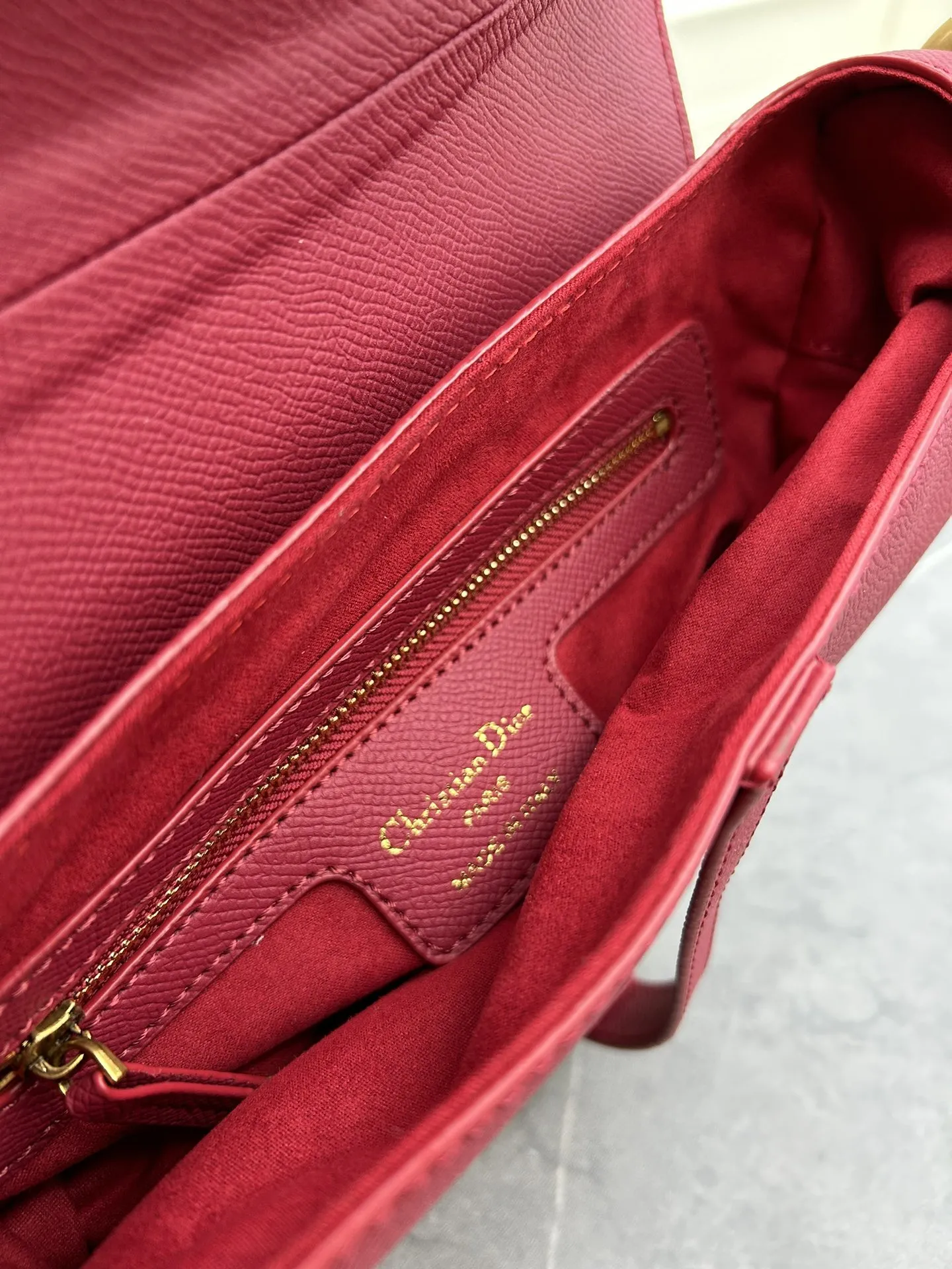 Christian Dior レッド サドルバッグ 細肩帯 - 画像 (9)