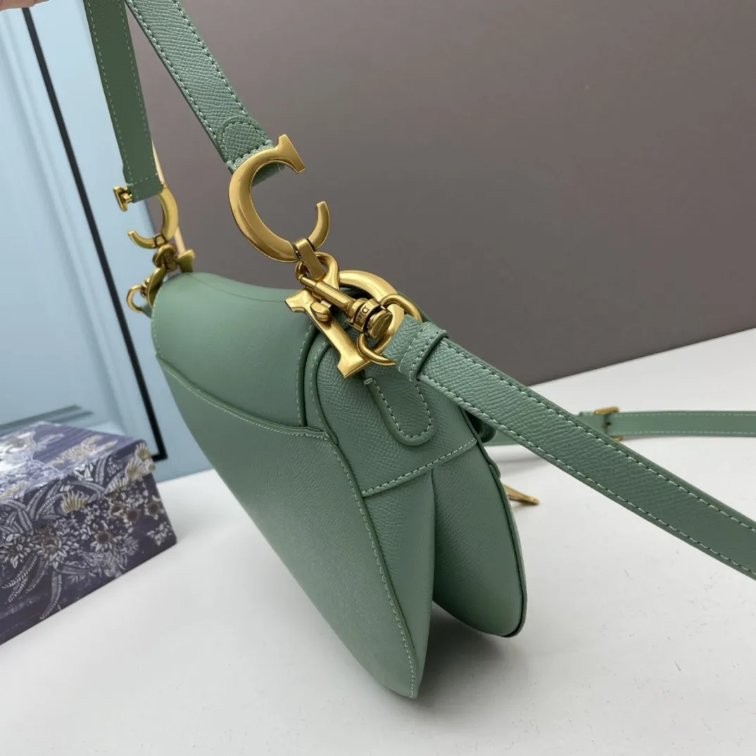 Diorサドルバッグ グリーン 細肩帯スタイル - 画像 (4)