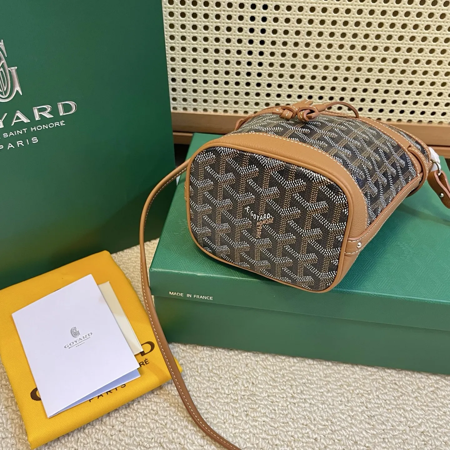 Goyard Petit Flot ブラウンミニバケットバッグ - 画像 (5)