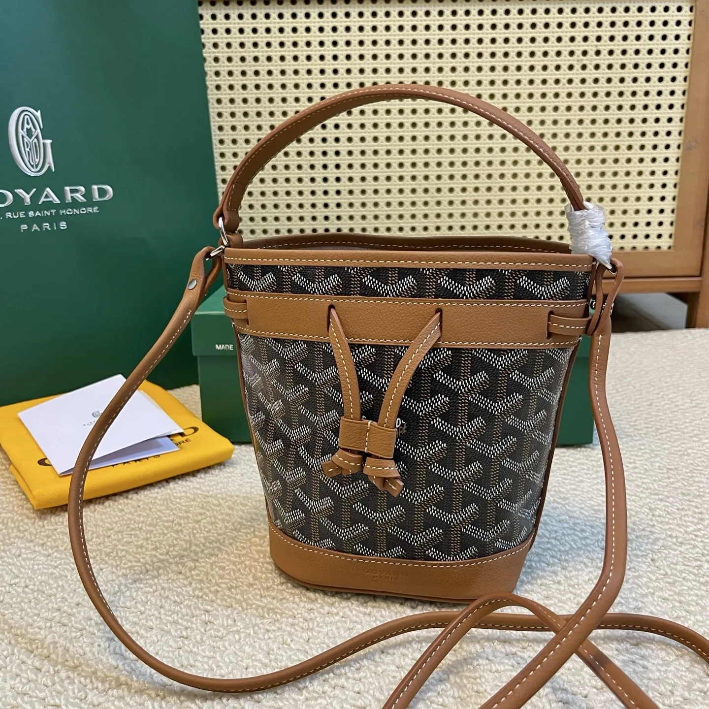 Goyard Petit Flot ブラウンミニバケットバッグ - 画像 (7)