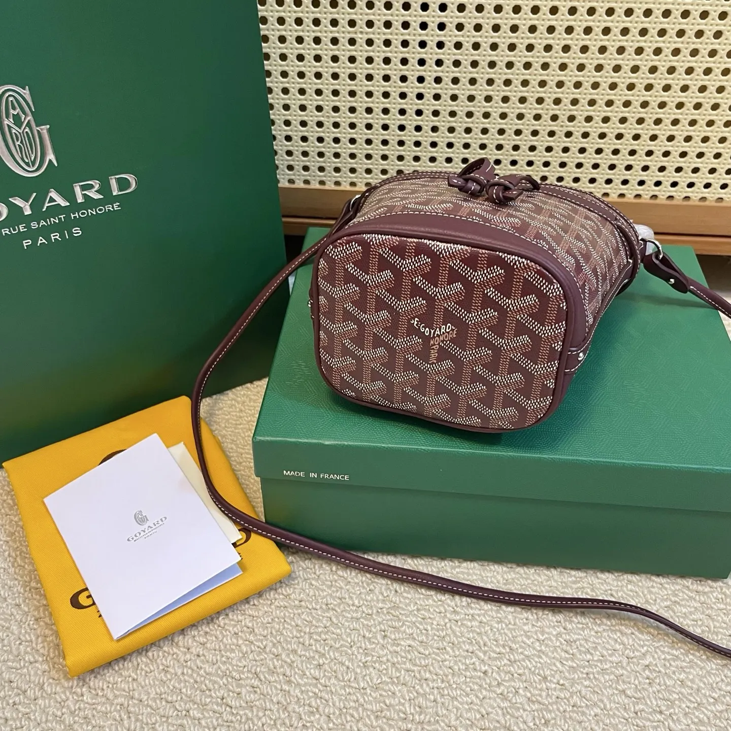 Goyard Petit Flot マルーンミニバケットバッグ - 画像 (5)