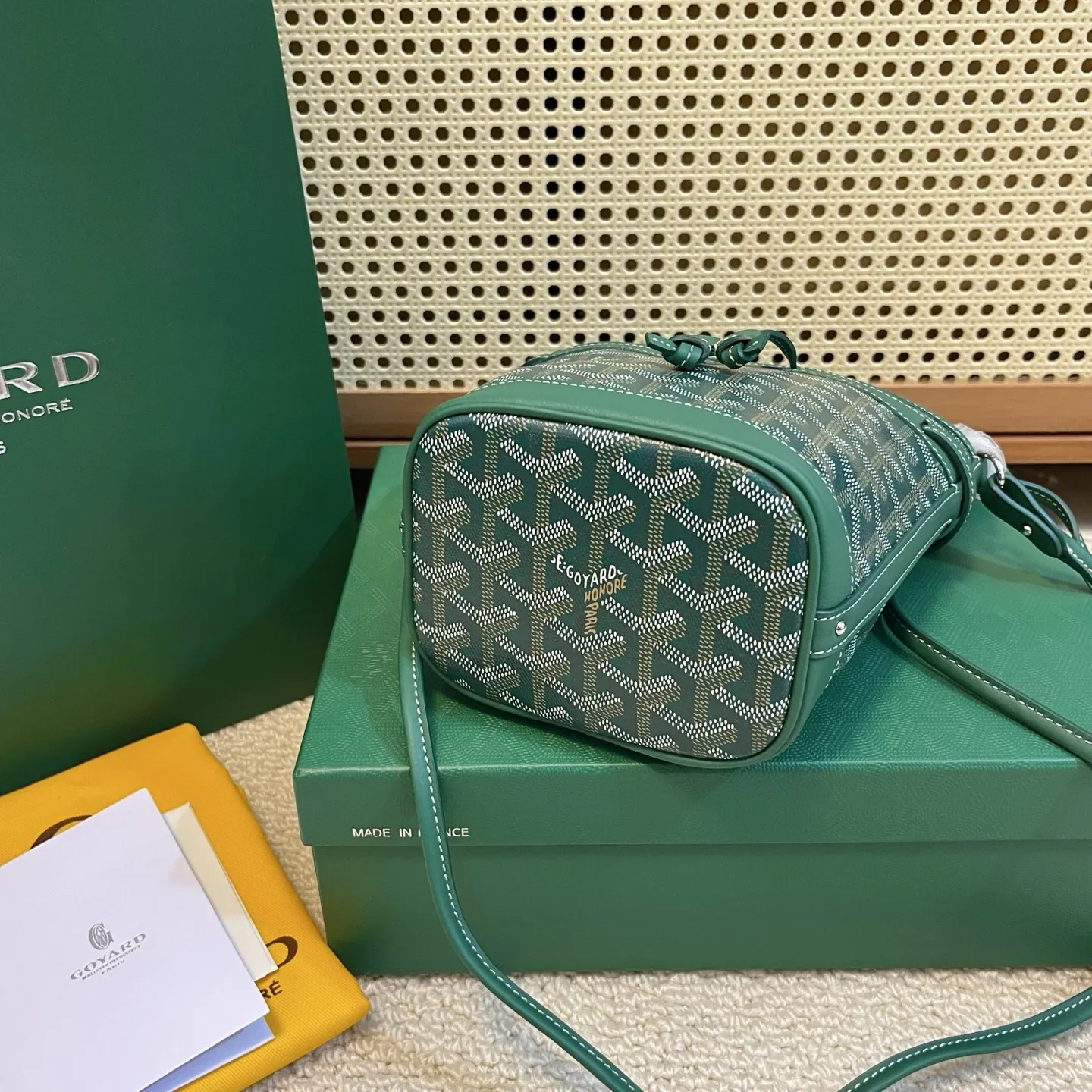 Goyard Petit Flot グリーン ミニバケットバッグ - 画像 (5)