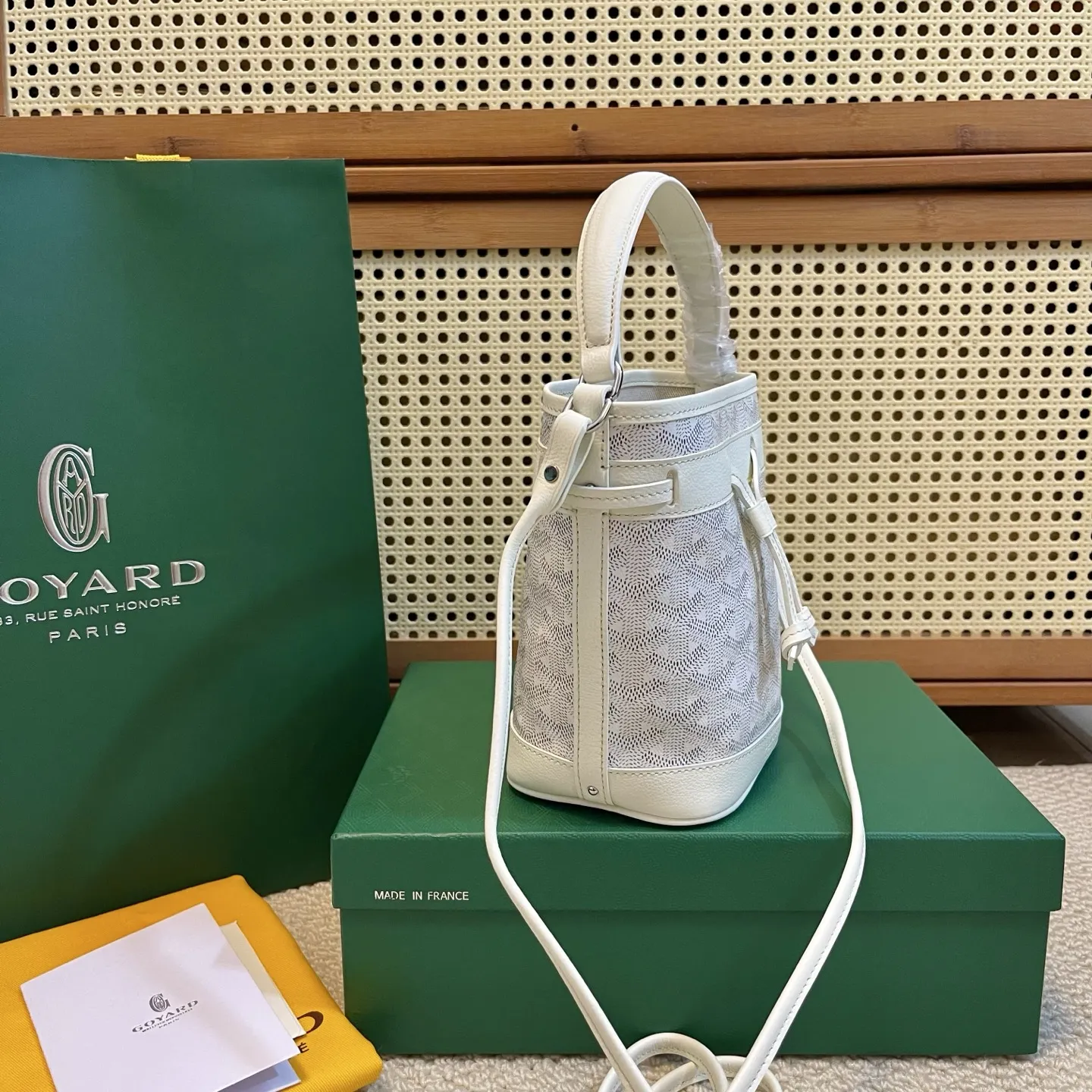 Goyard Petit Flot ミニバケットバッグ ホワイト - 画像 (3)