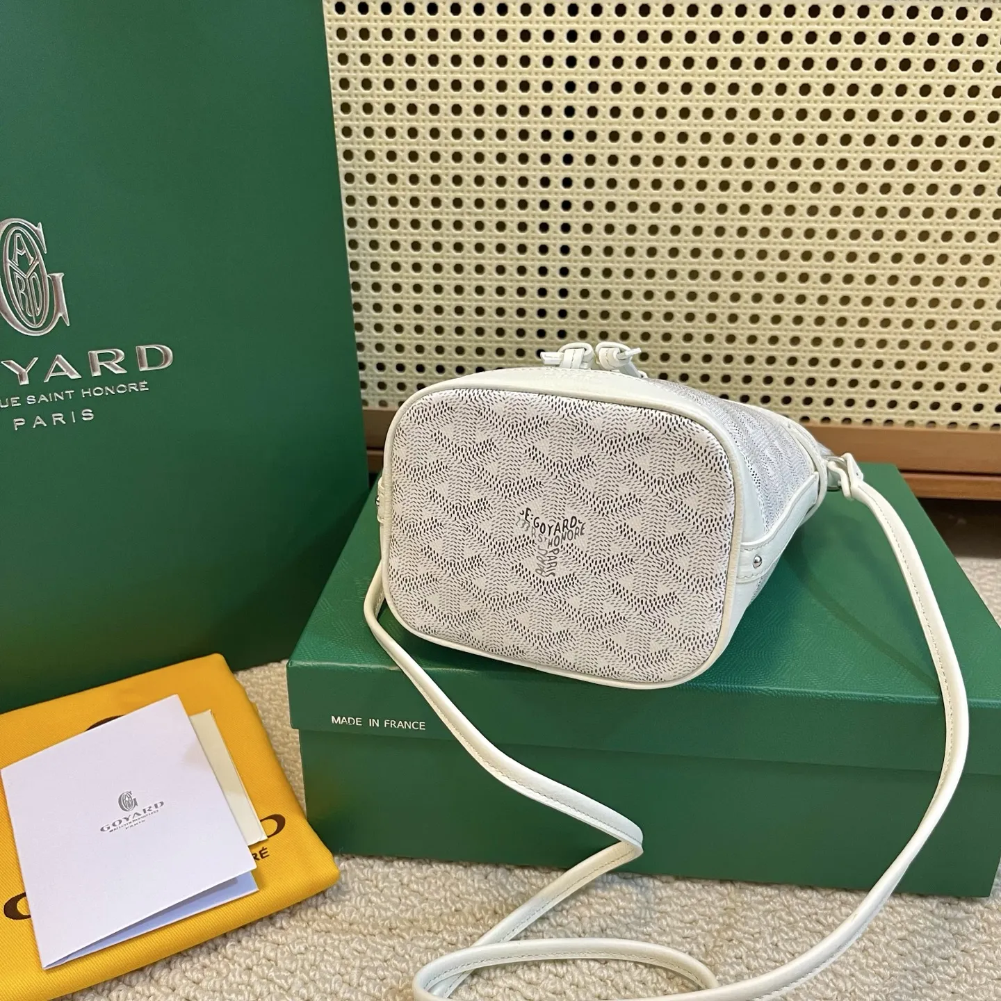Goyard Petit Flot ミニバケットバッグ ホワイト - 画像 (5)