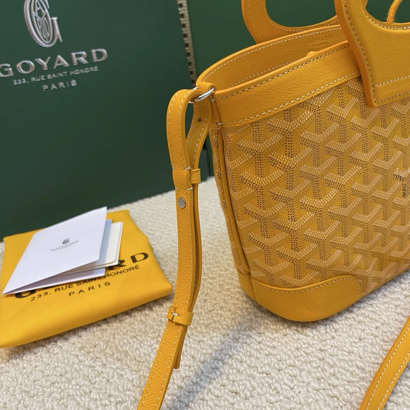 Goyard Beluga mini イエロー バスケット型バッグ - 画像 (4)