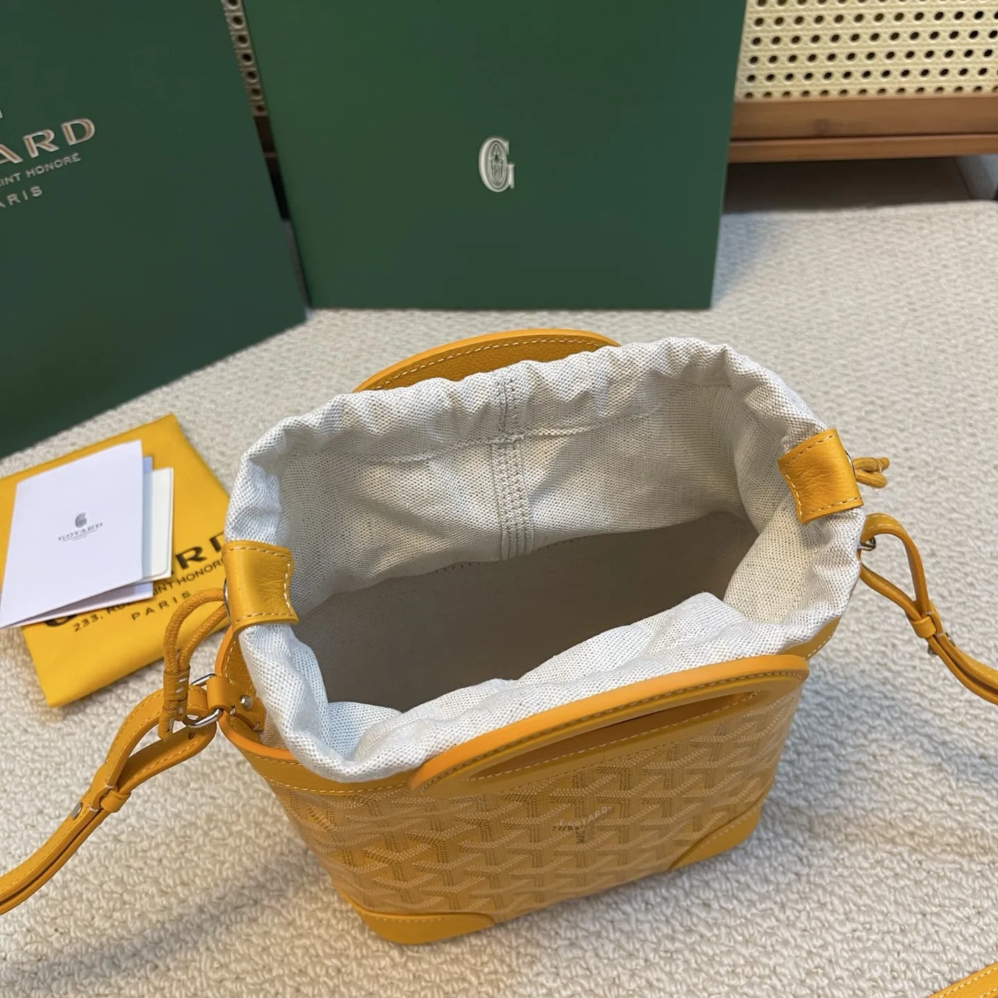 Goyard Beluga mini イエロー バスケット型バッグ - 画像 (8)