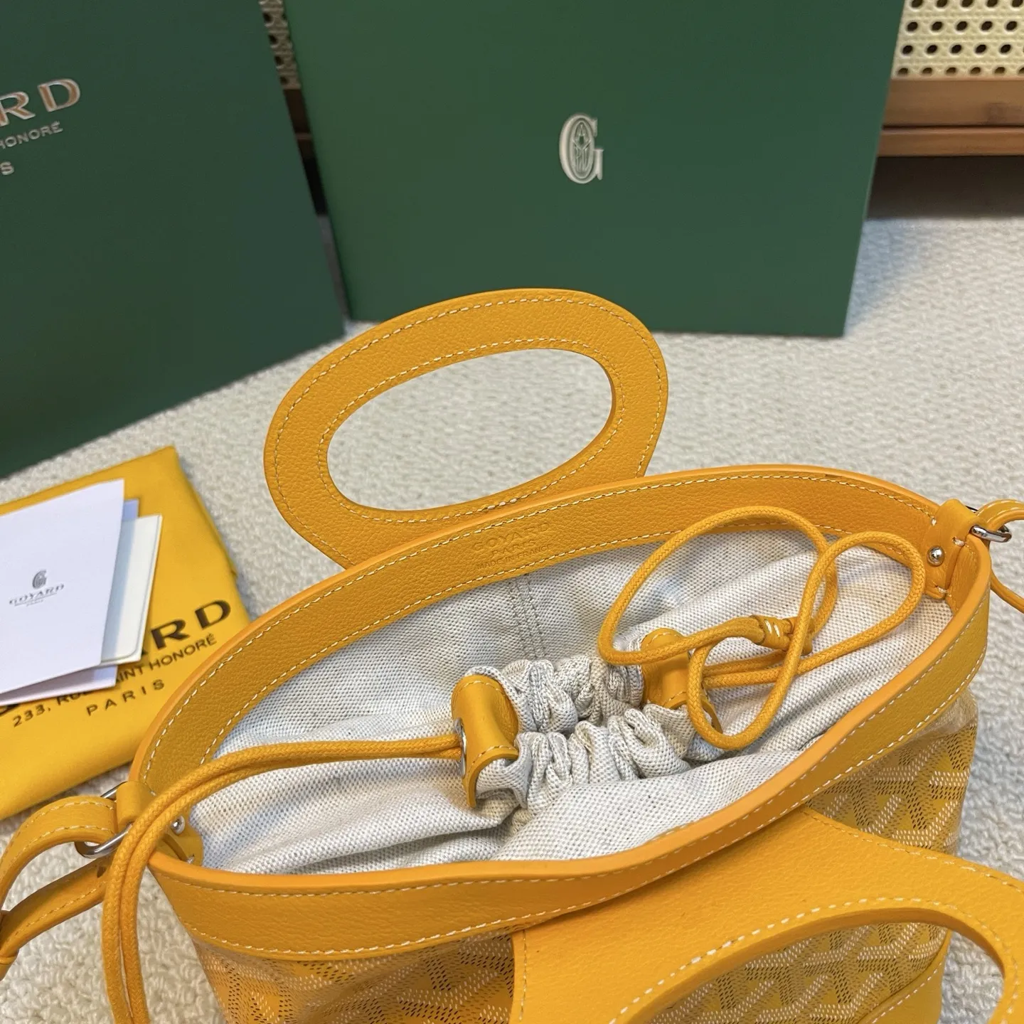 Goyard Beluga mini イエロー バスケット型バッグ - 画像 (9)