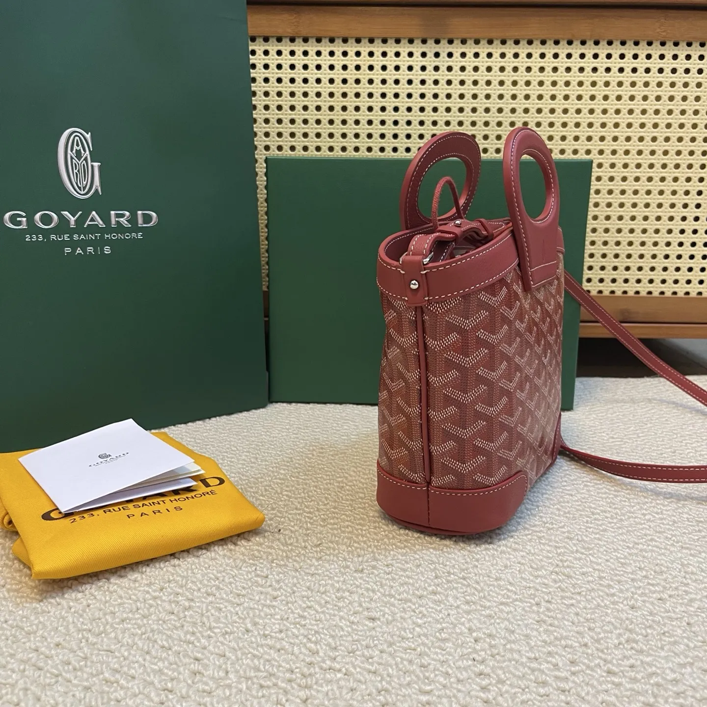 Goyard Beluga miniレッドバスケットバッグ - 画像 (3)