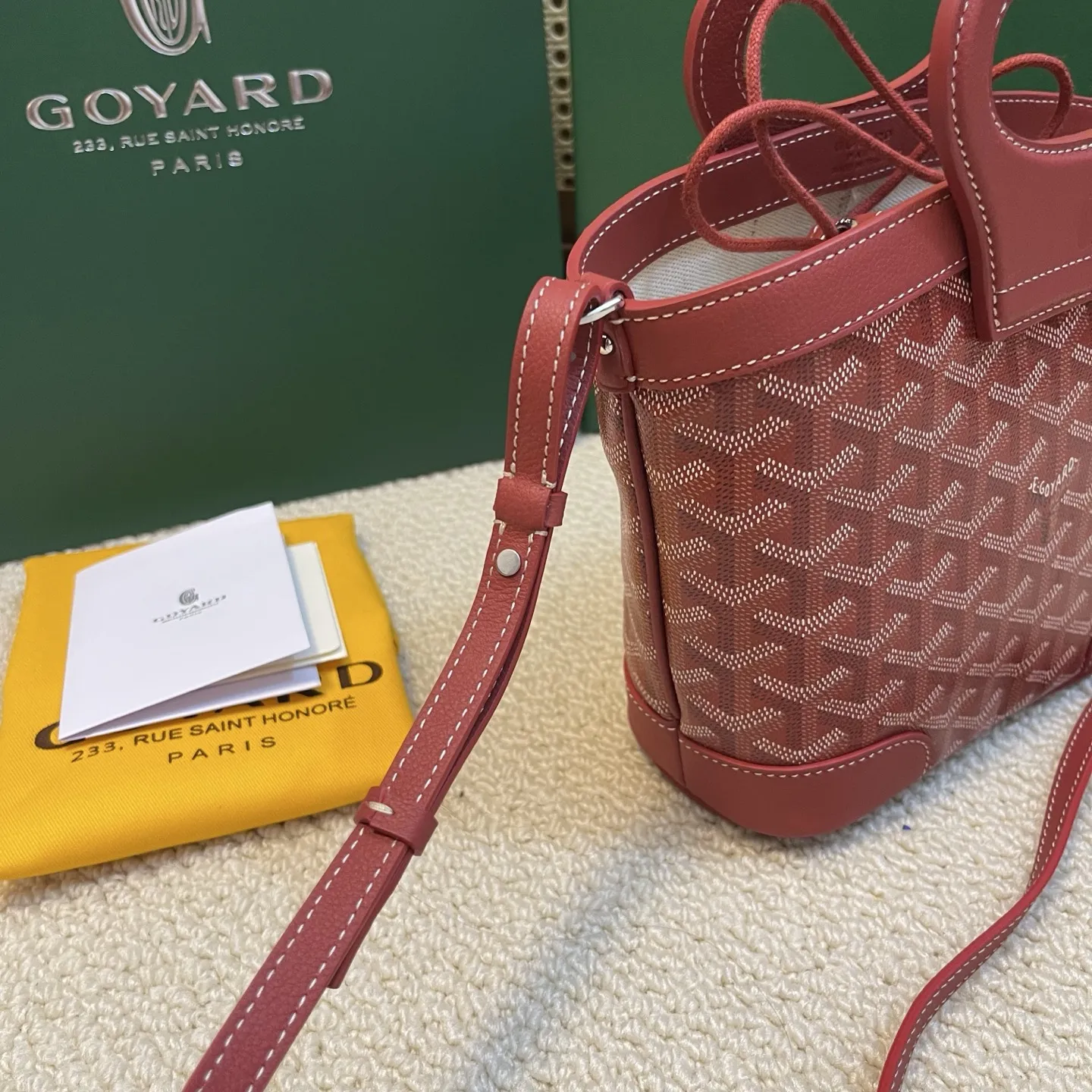 Goyard Beluga miniレッドバスケットバッグ - 画像 (4)