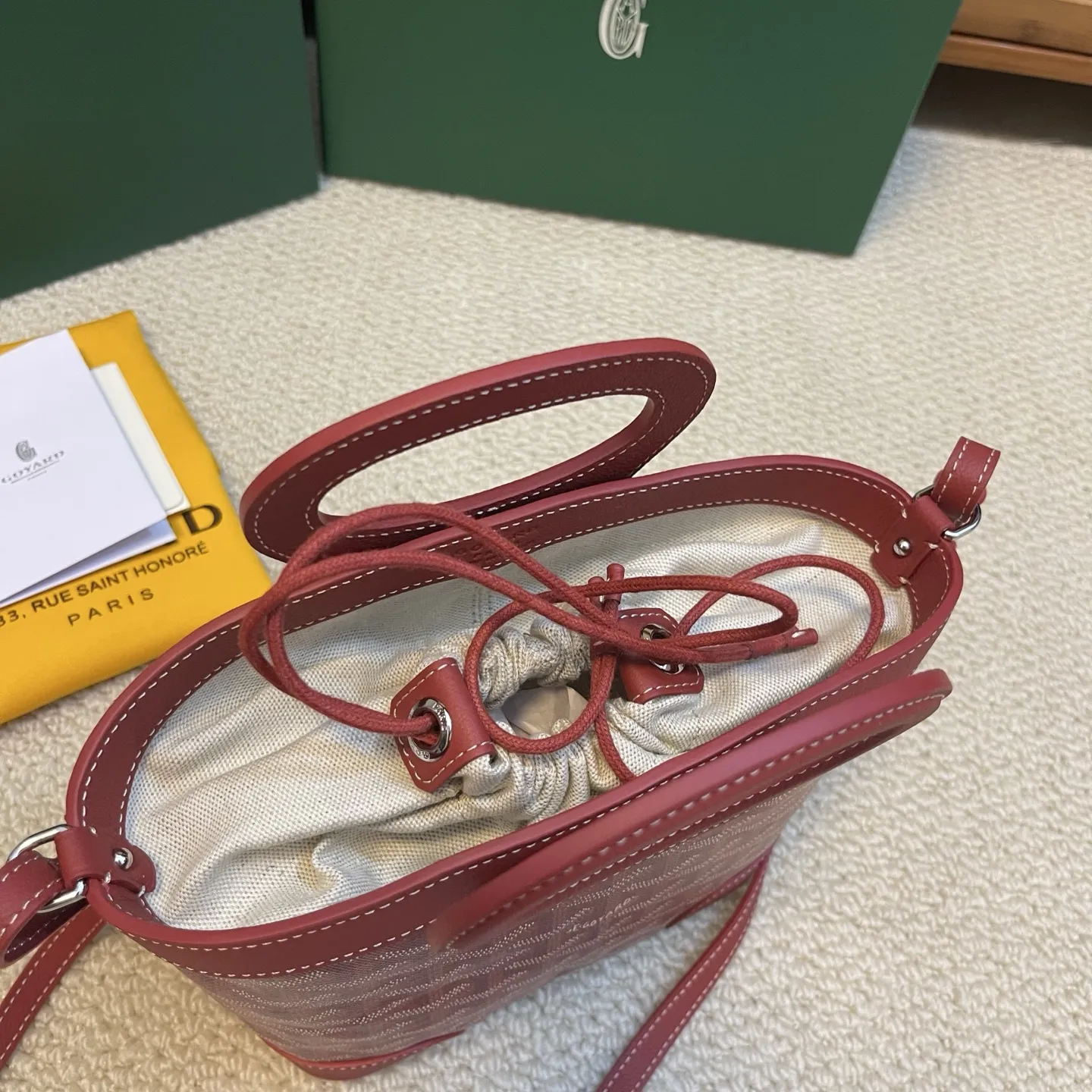 Goyard Beluga miniレッドバスケットバッグ - 画像 (7)