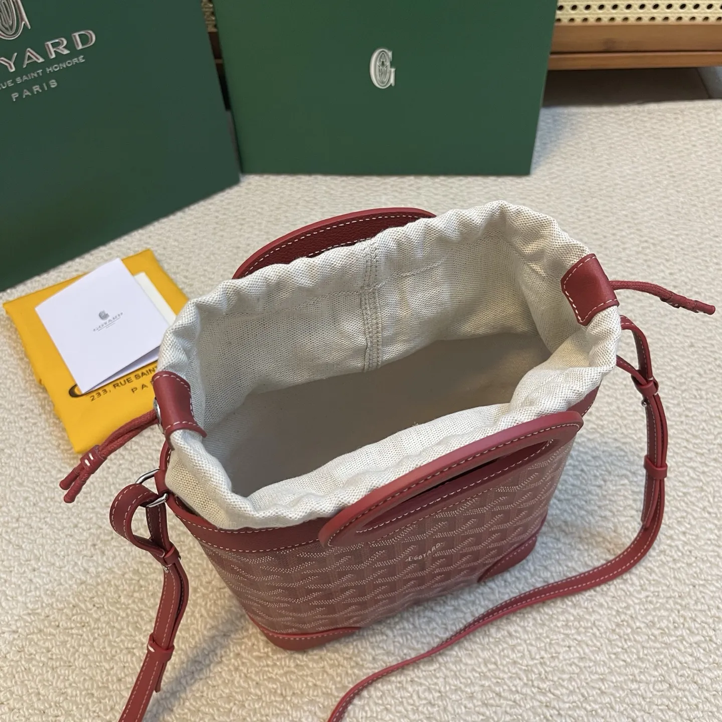 Goyard Beluga miniレッドバスケットバッグ - 画像 (8)