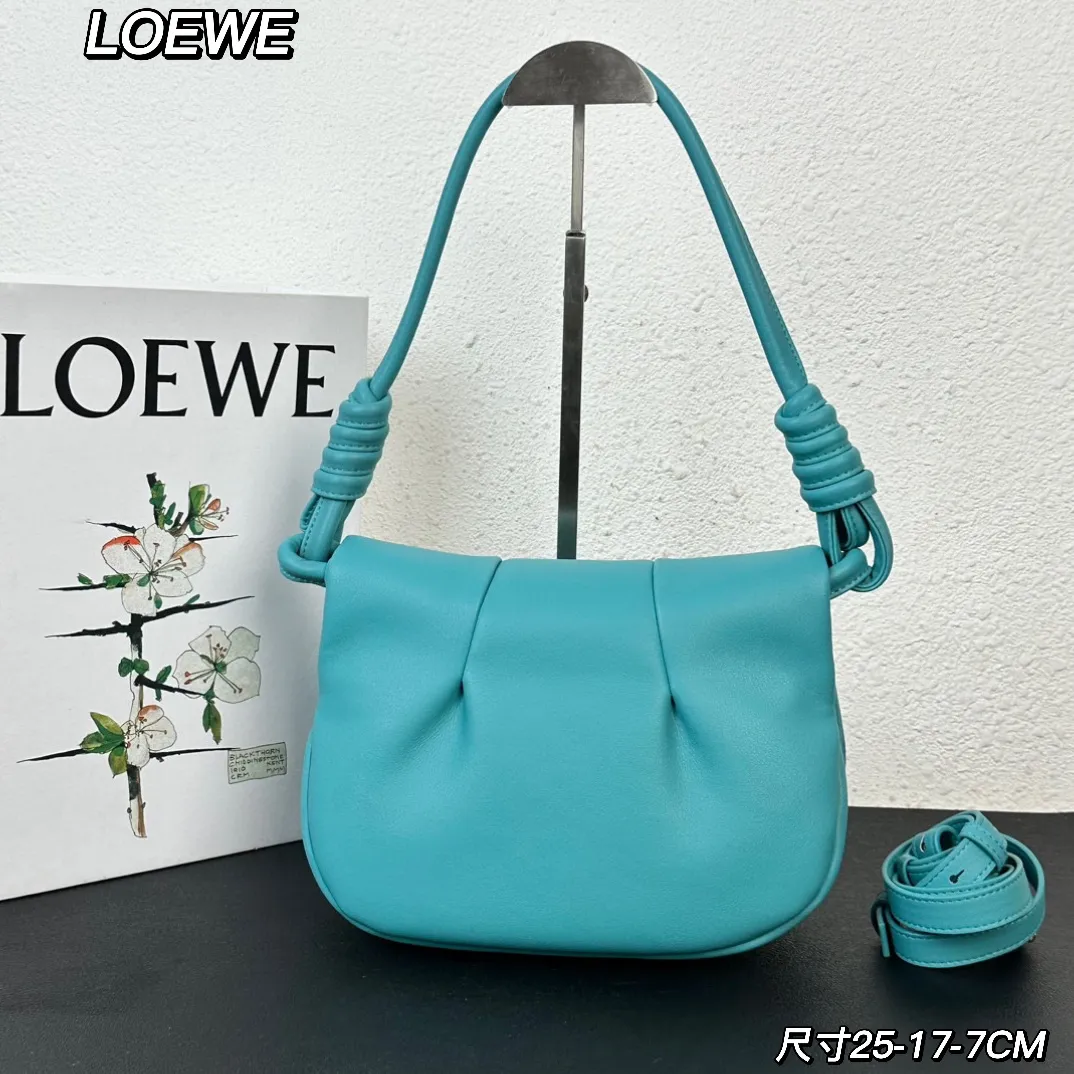LOEWE Paseo ターコイズ 中古アンダーアームバッグ - 画像 (4)