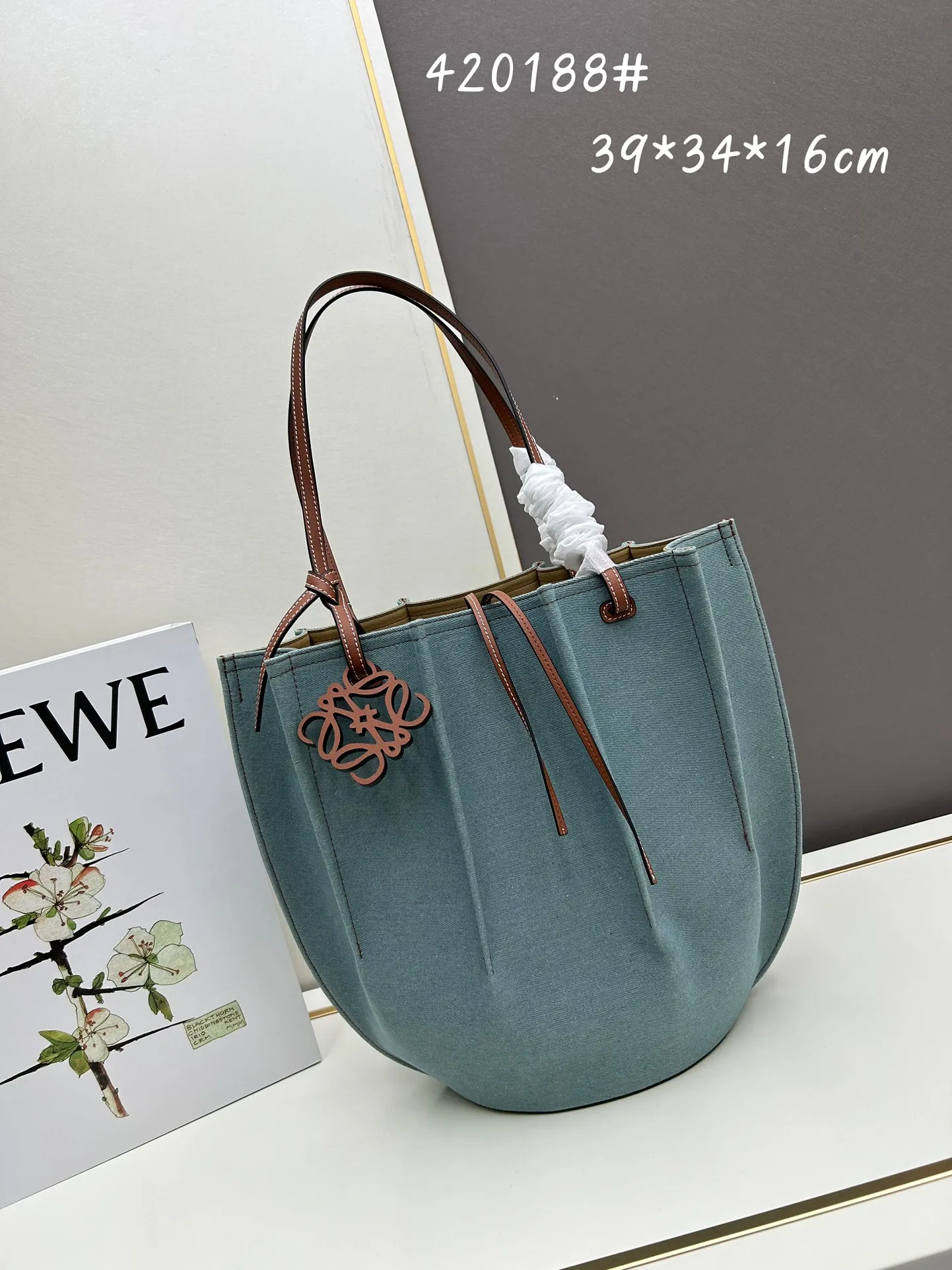 LOEWE 540 Loew Shell Tote ブルー 大型バッグ