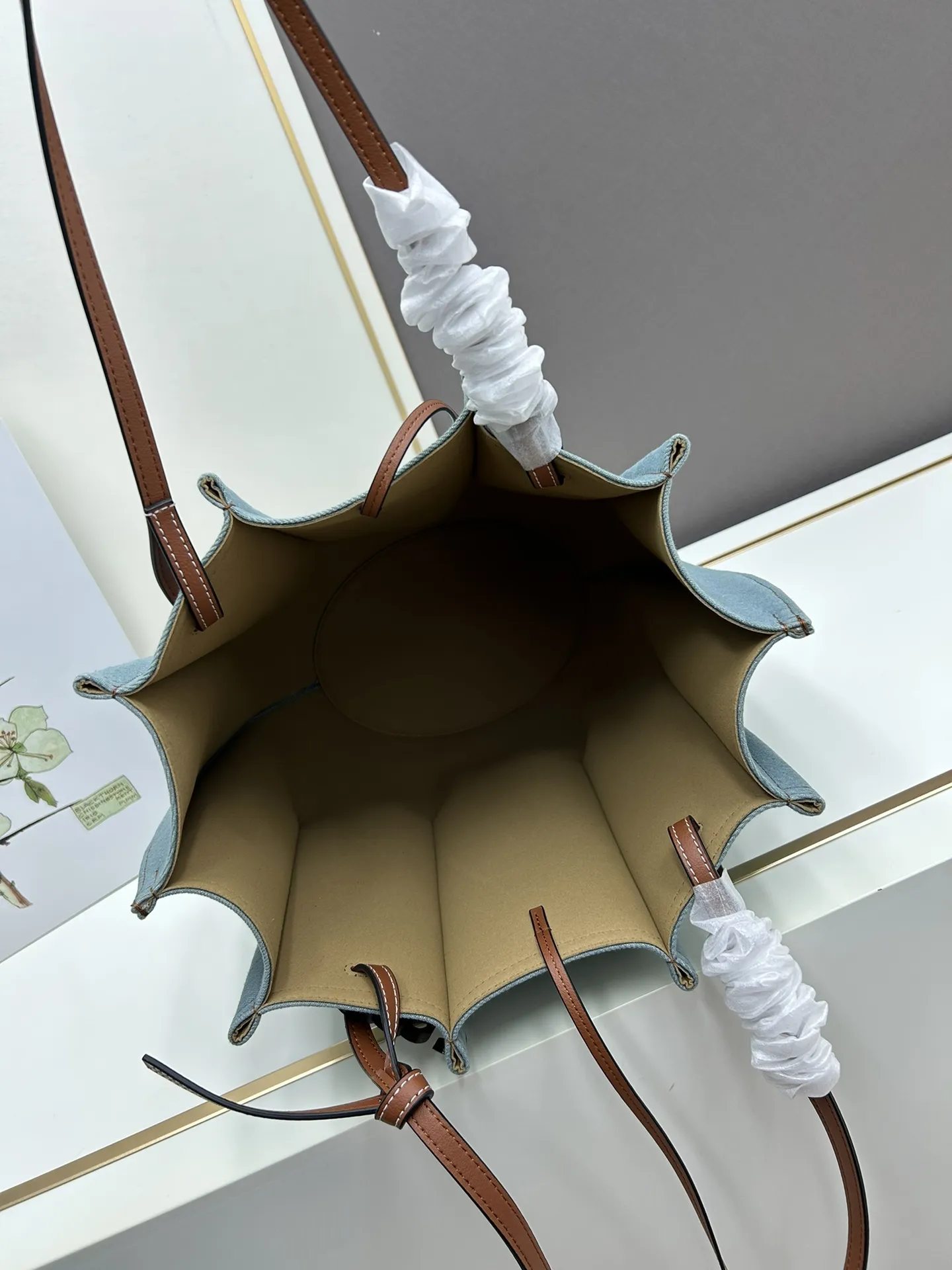 LOEWE 540 Loew Shell Tote ブルー 大型バッグ - 画像 (8)