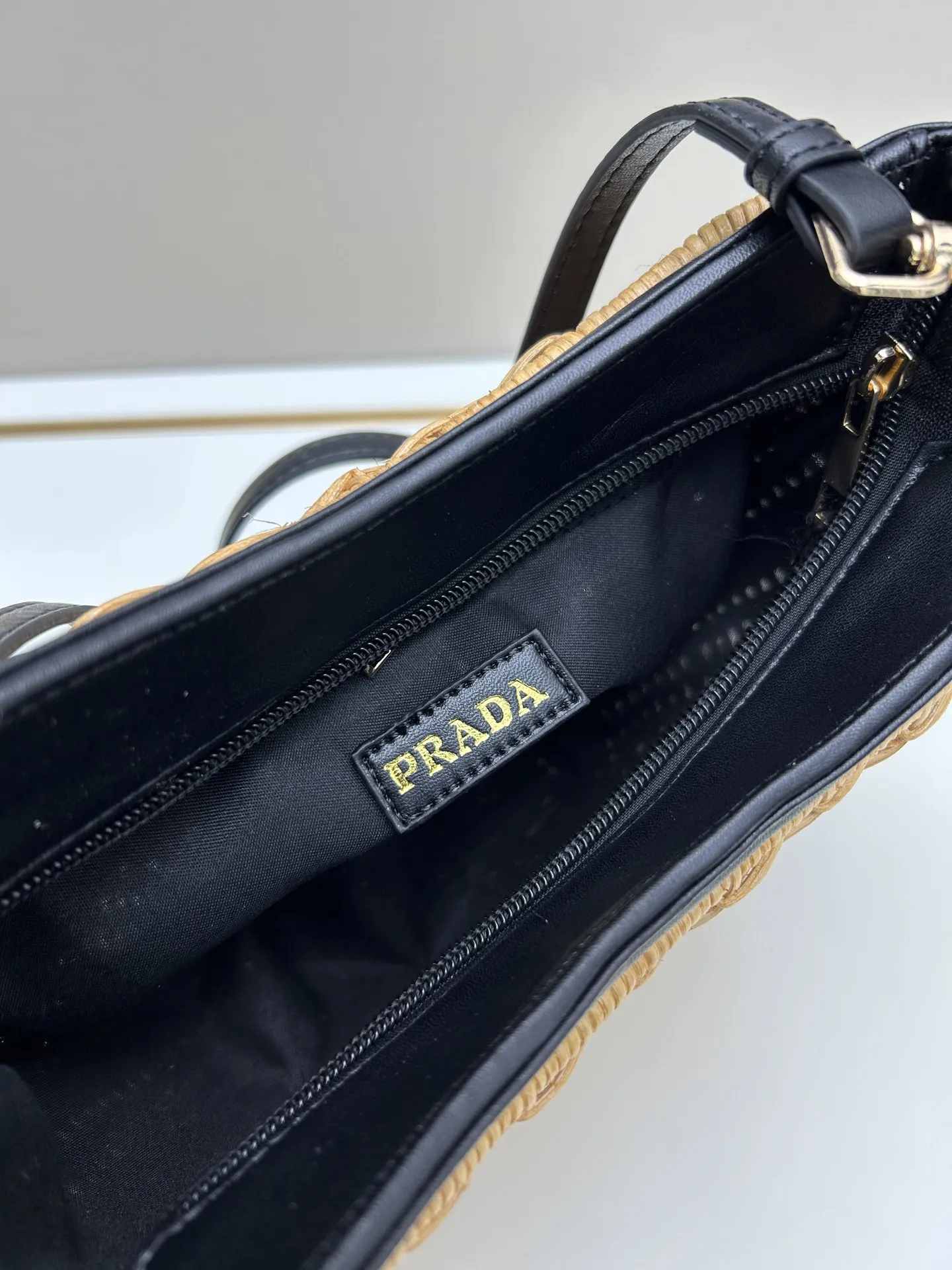 PRADA編み風バッグブラックビーチスタイル2528 - 画像 (9)