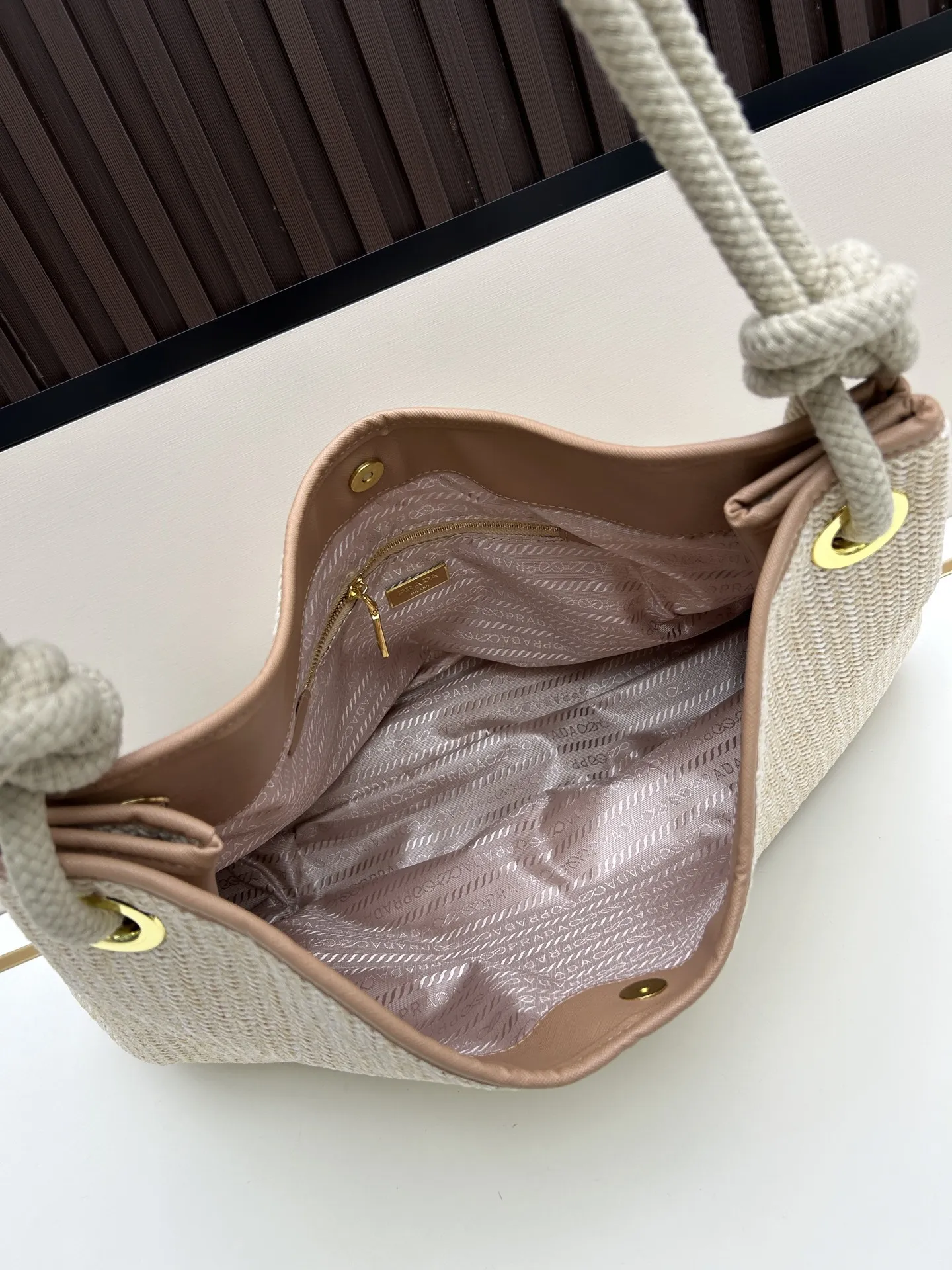 プラダ マリナー再生ナイロントートバッグ ベージュ - 画像 (7)