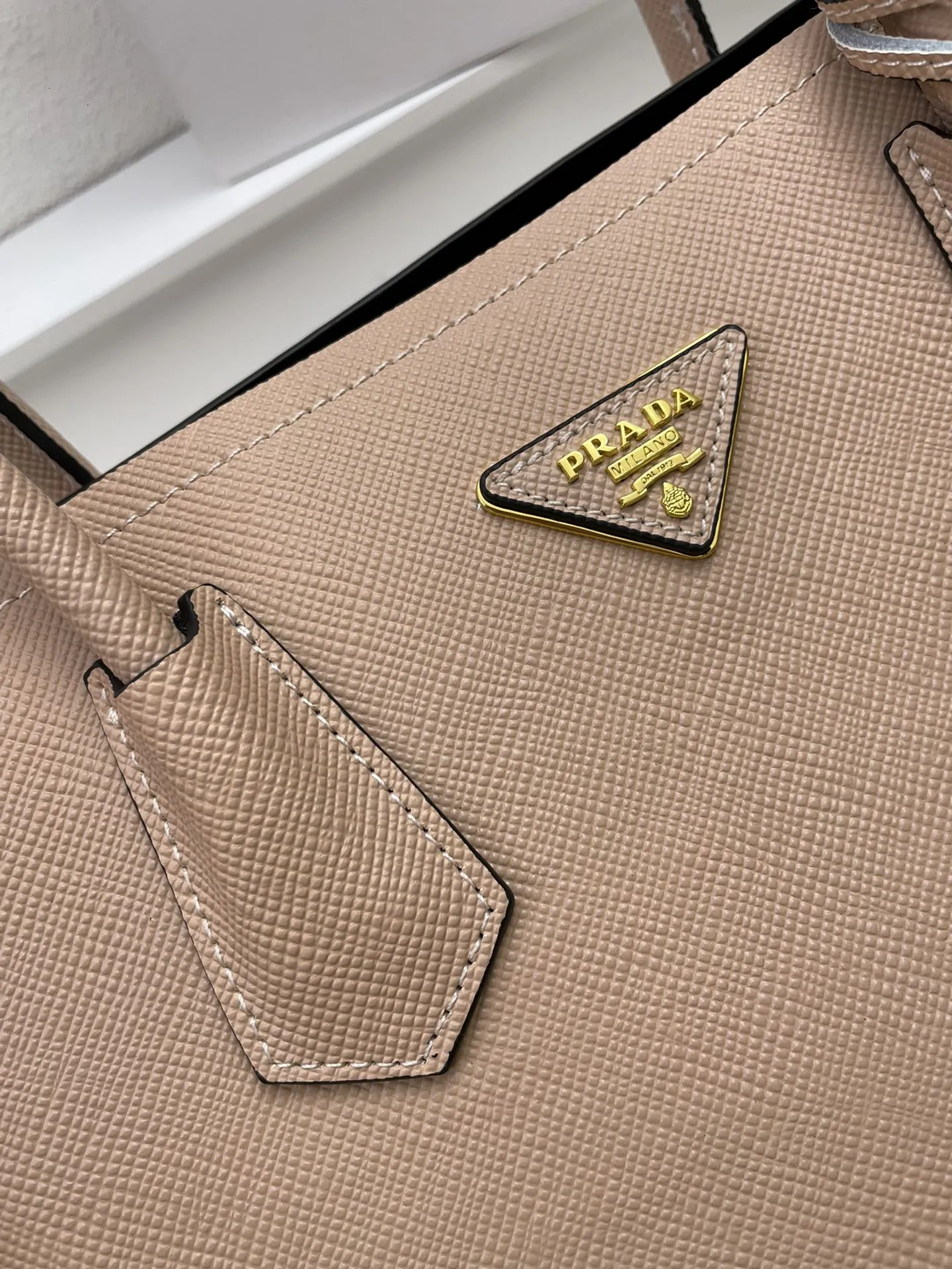 プラダ 2756# ベージュ クロスグレイン ショルダーバッグ - 画像 (4)
