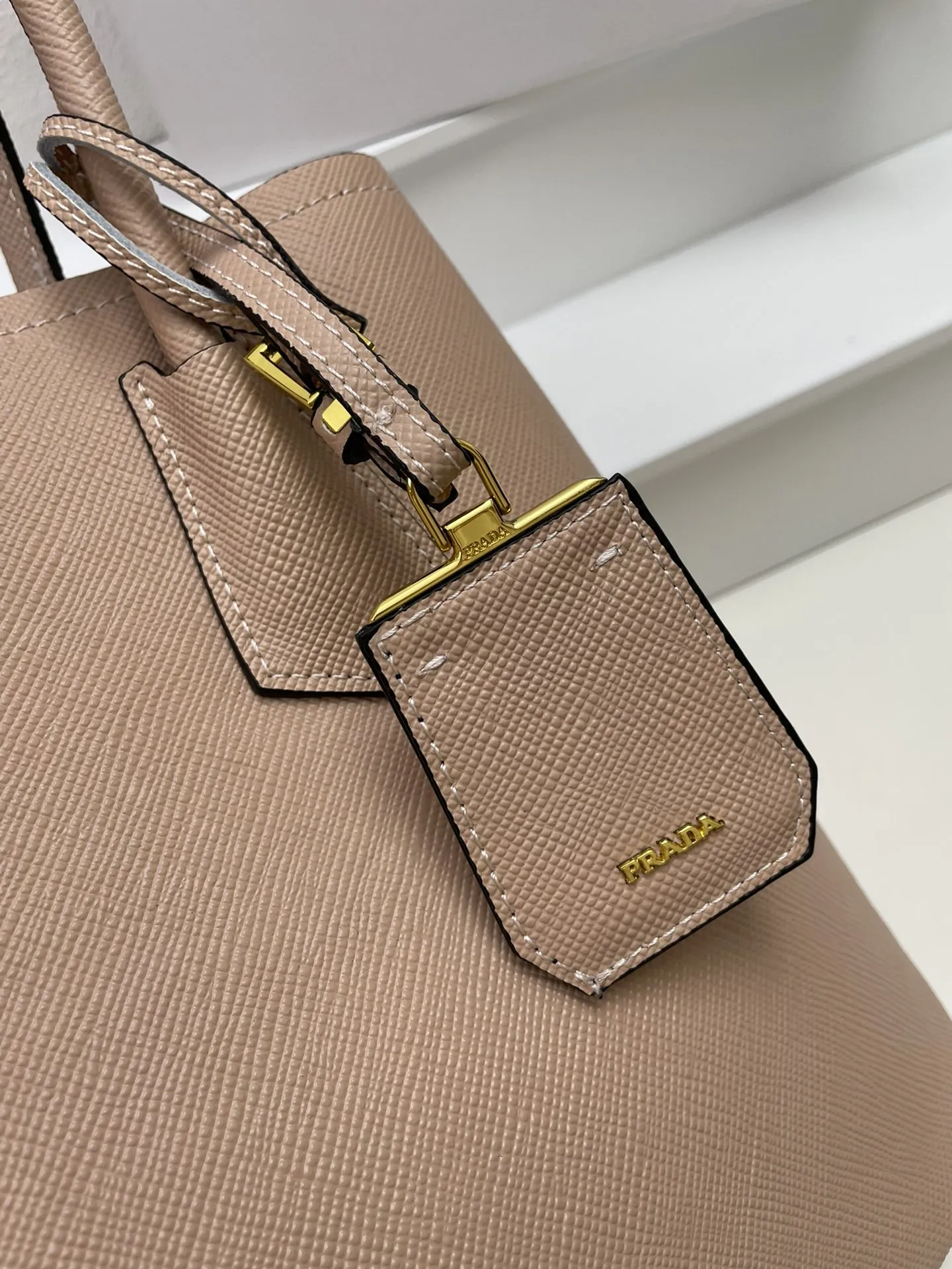 プラダ 2756# ベージュ クロスグレイン ショルダーバッグ - 画像 (5)