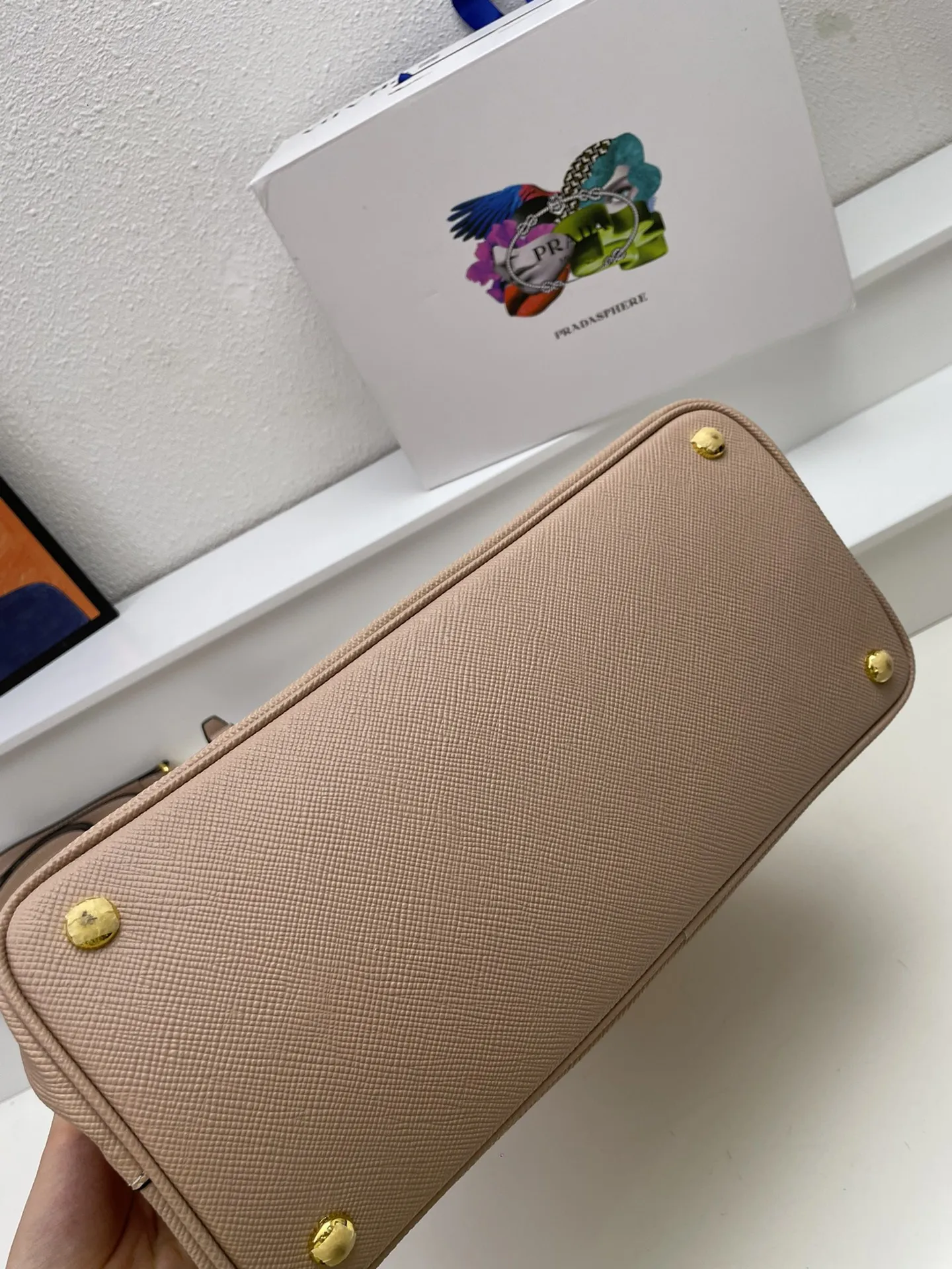 プラダ 2756# ベージュ クロスグレイン ショルダーバッグ - 画像 (7)