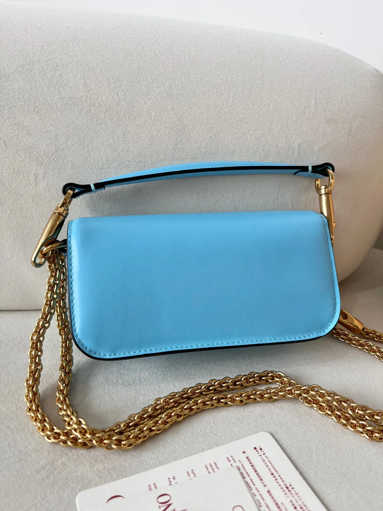 Valentinoブルーカーフスキーハンドバッグ - 画像 (5)