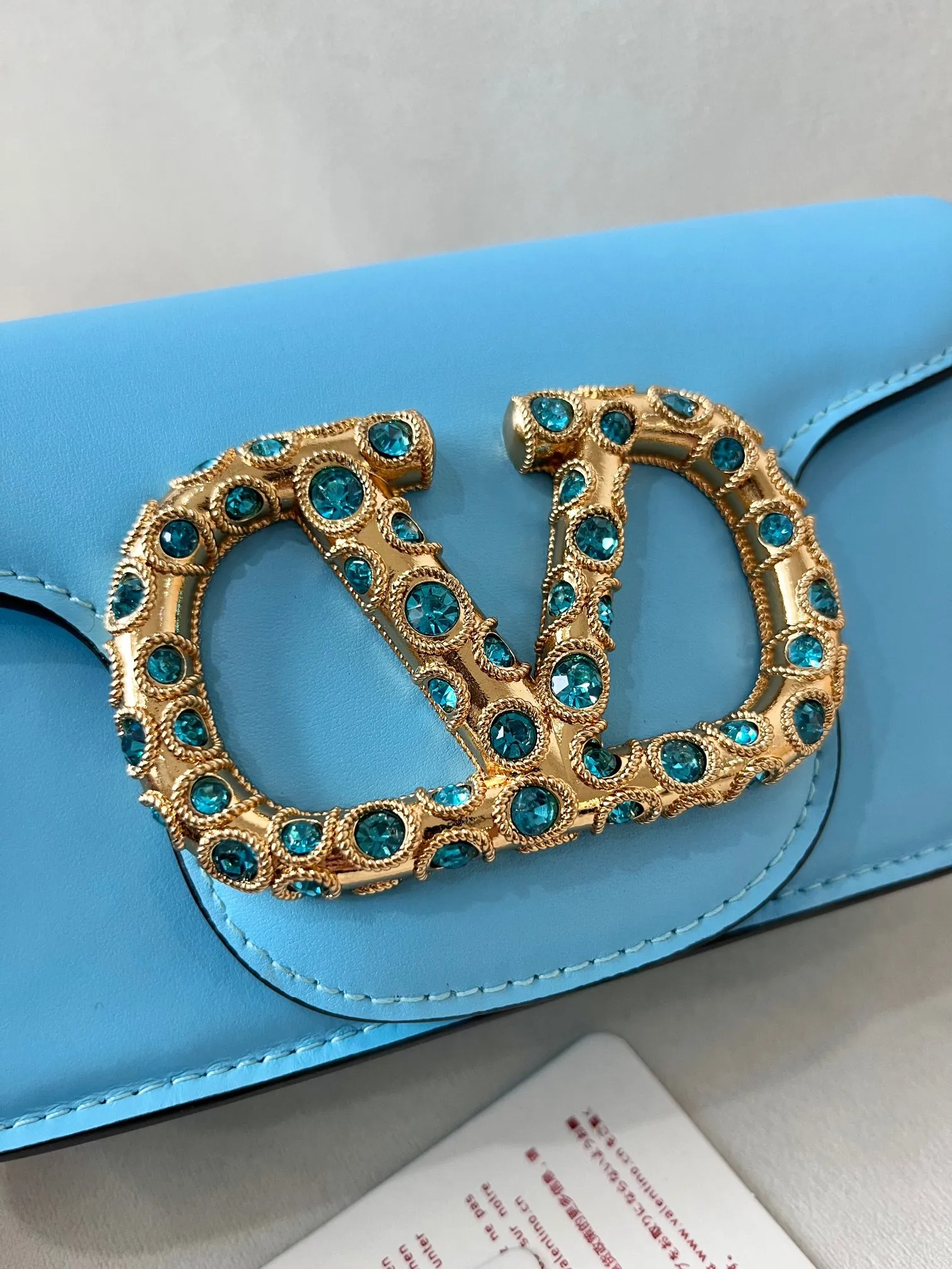 Valentinoブルーカーフスキーハンドバッグ - 画像 (6)