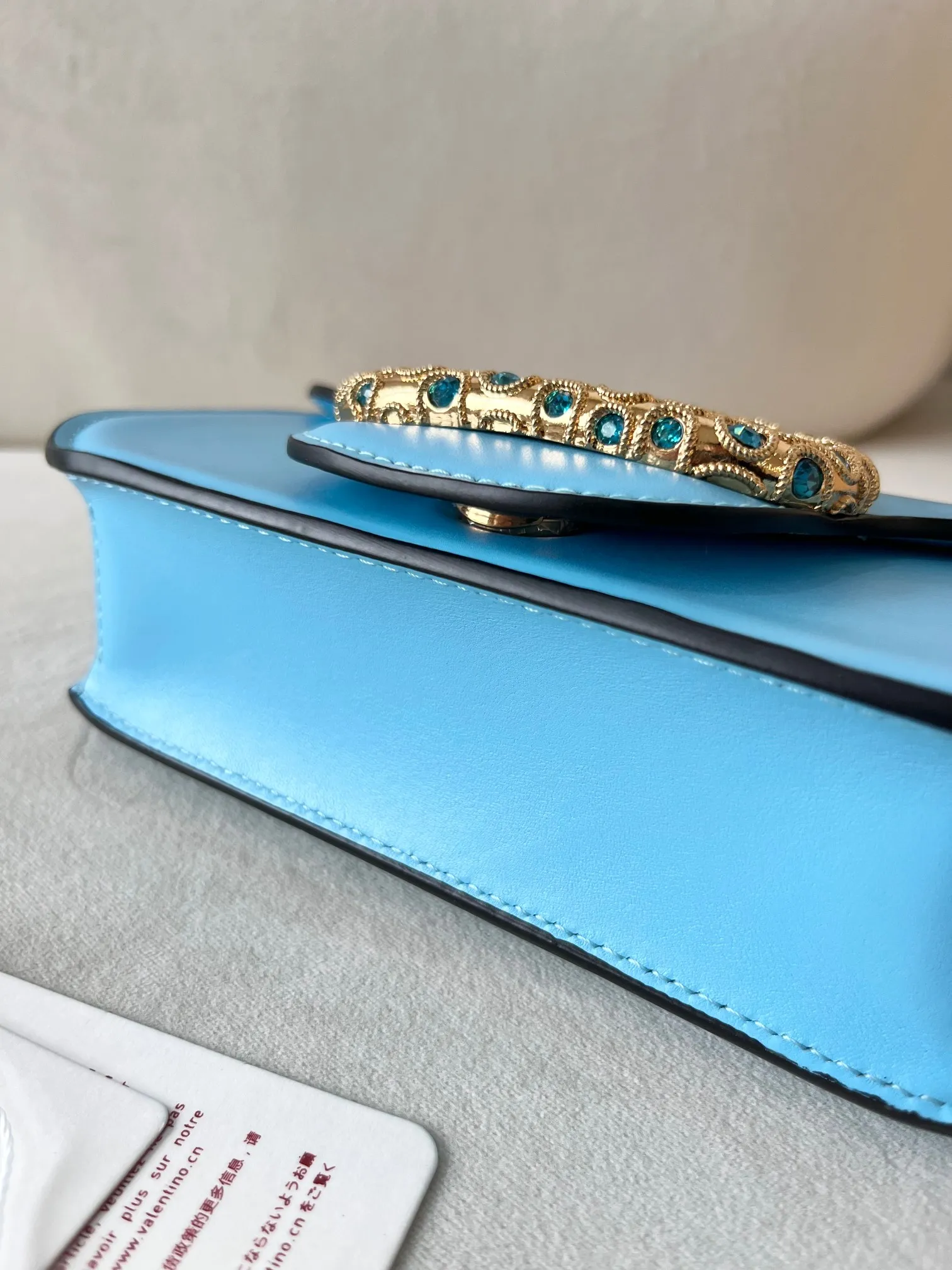 Valentinoブルーカーフスキーハンドバッグ - 画像 (7)