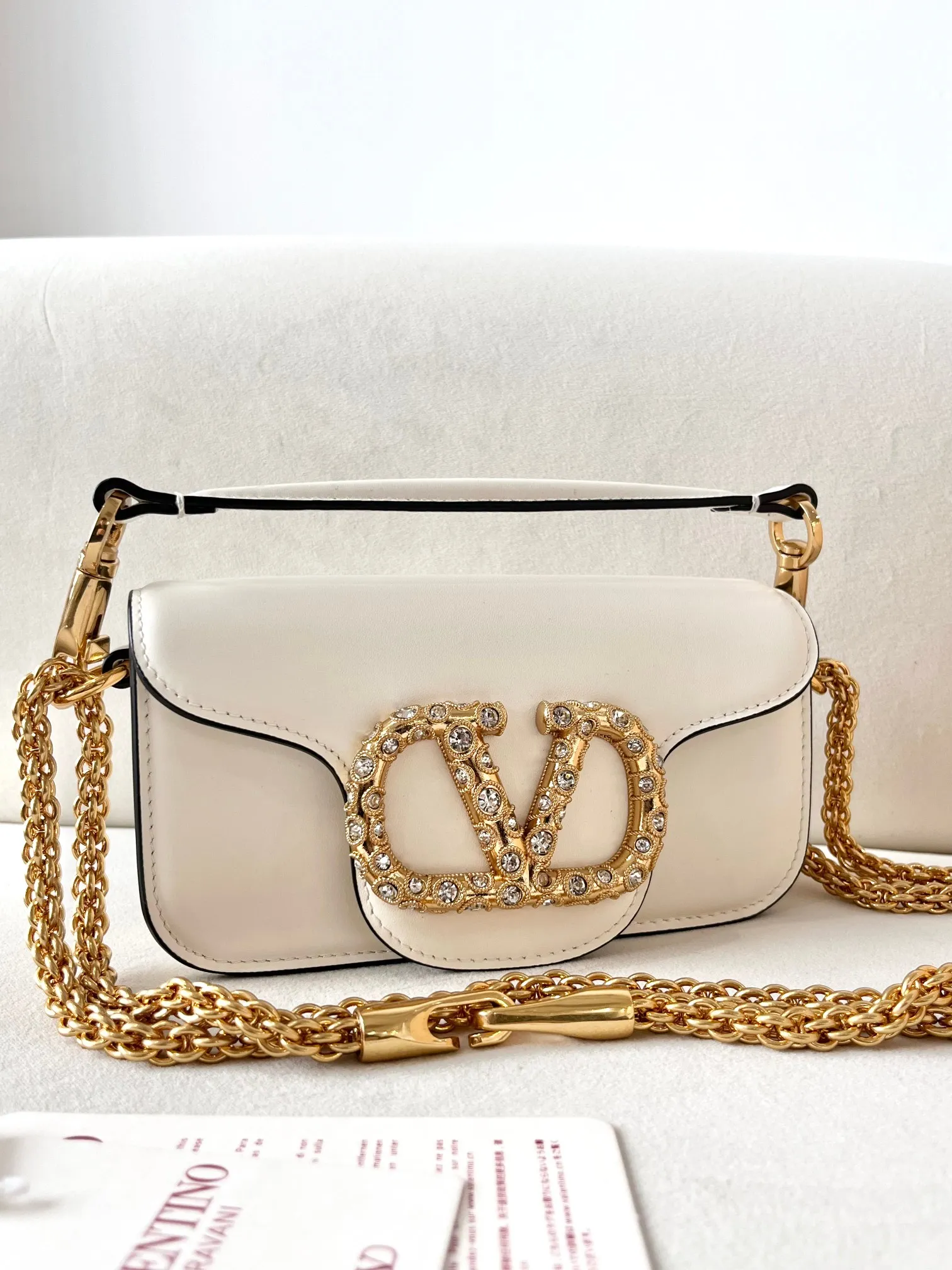 Valentino 白小牛皮ハンドバッグ - 画像 (4)